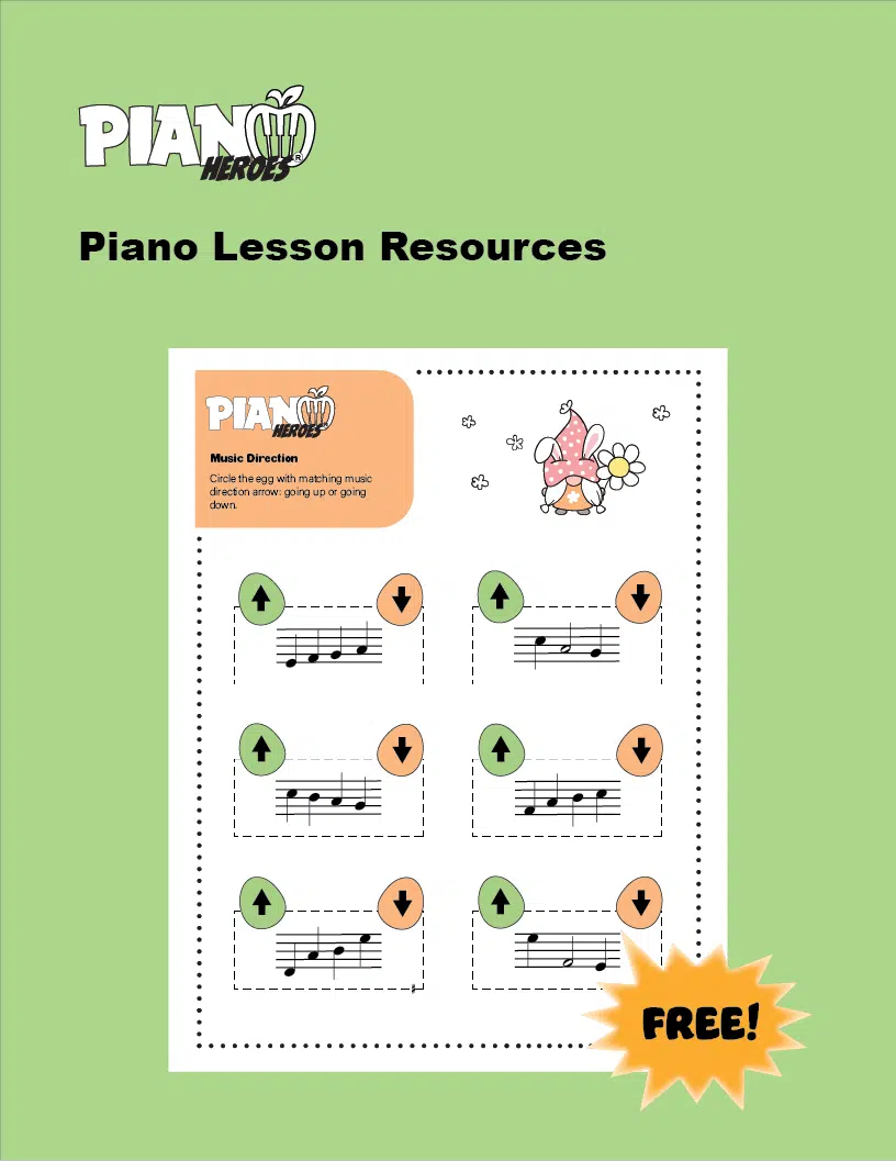 easter piano worksheets