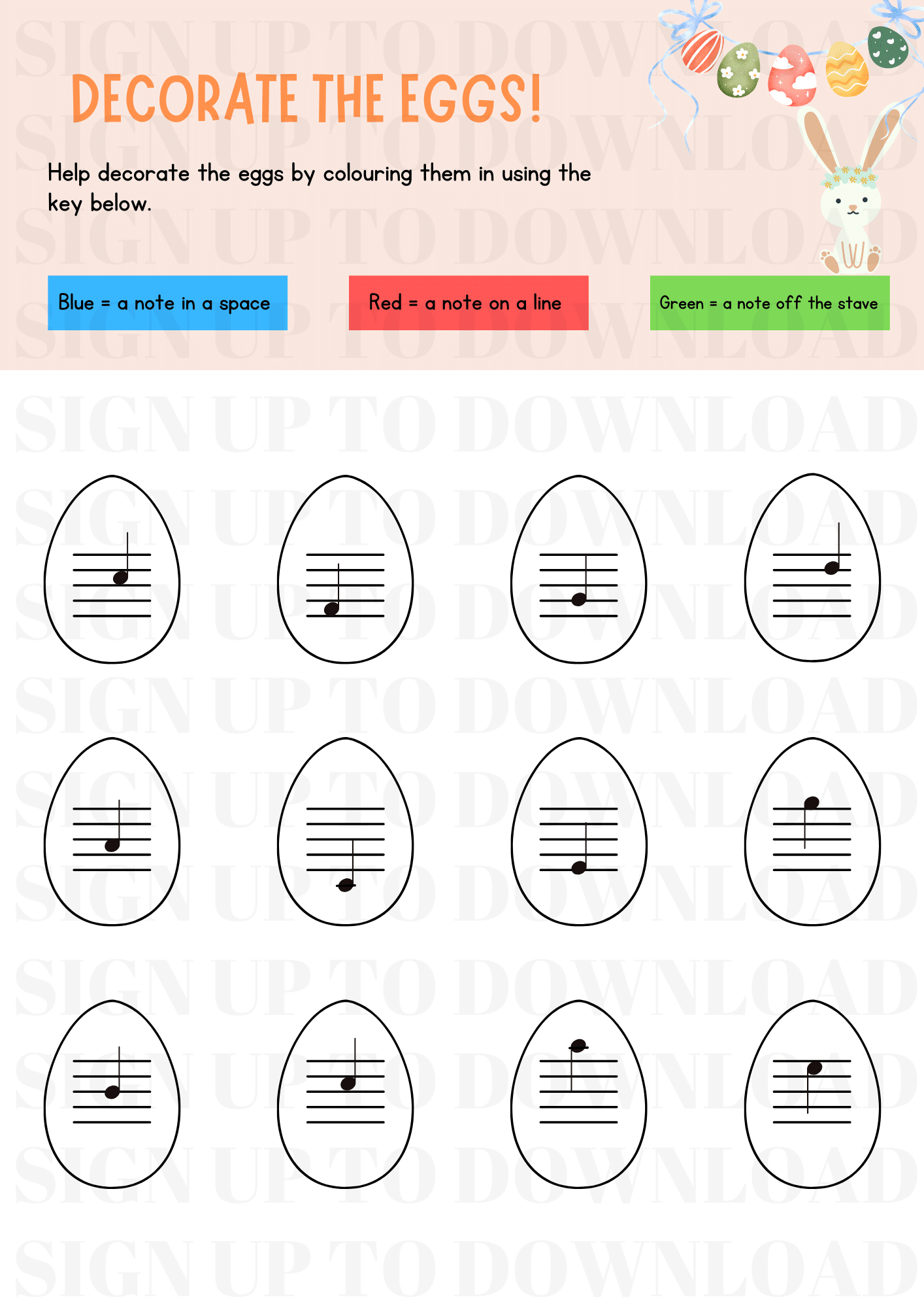 Easter Music Worksheet Easter Music Worksheet