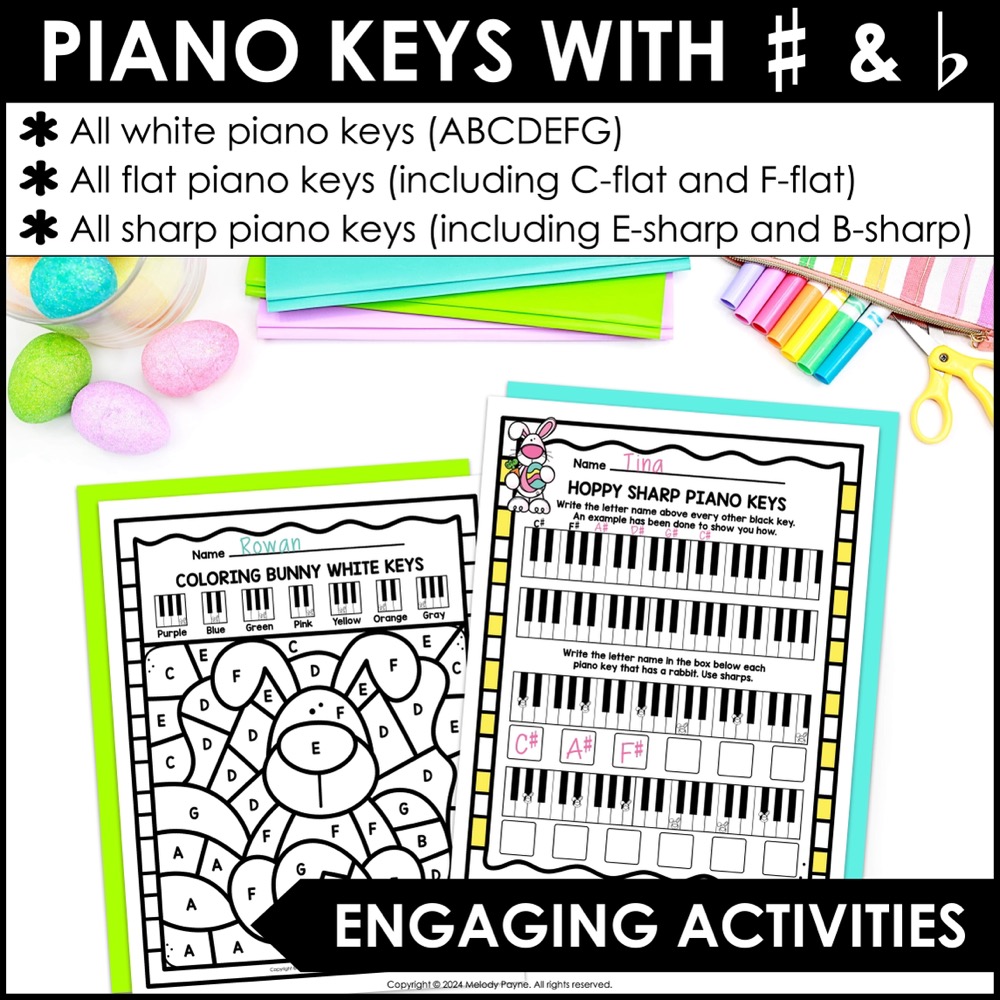 Easter Music Worksheets Bundle