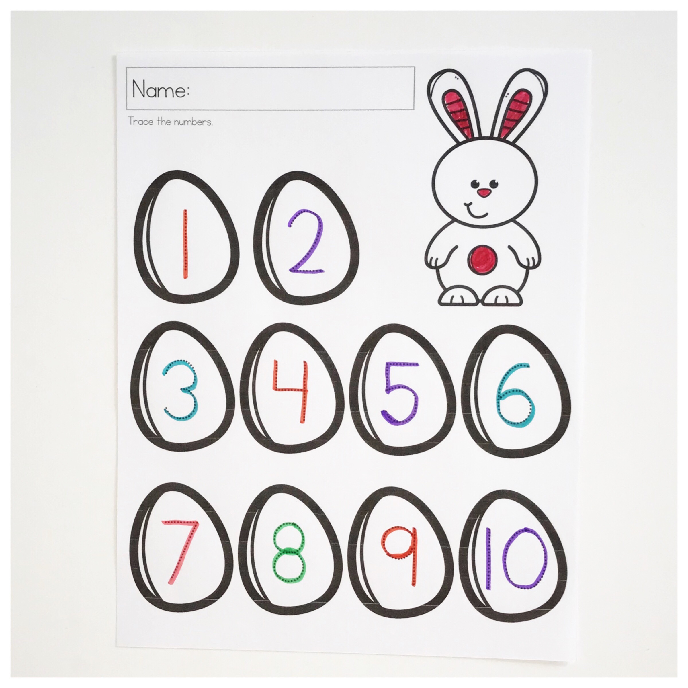 easter number worksheets