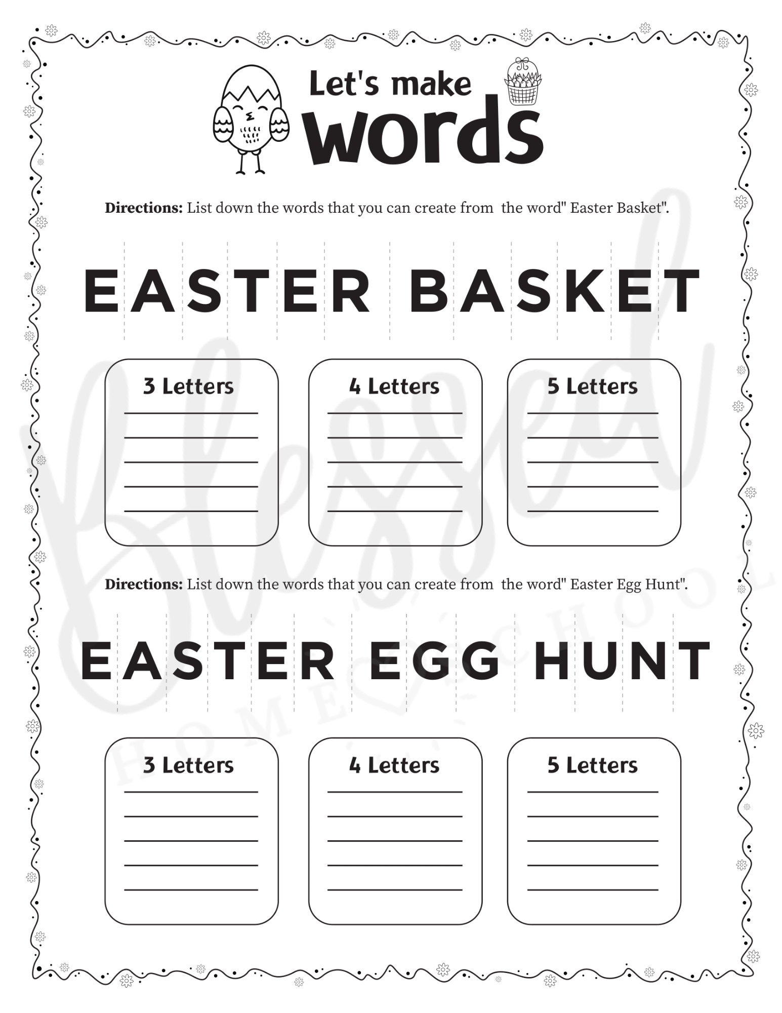 Easter Printable Worksheets Easter Printable Worksheets