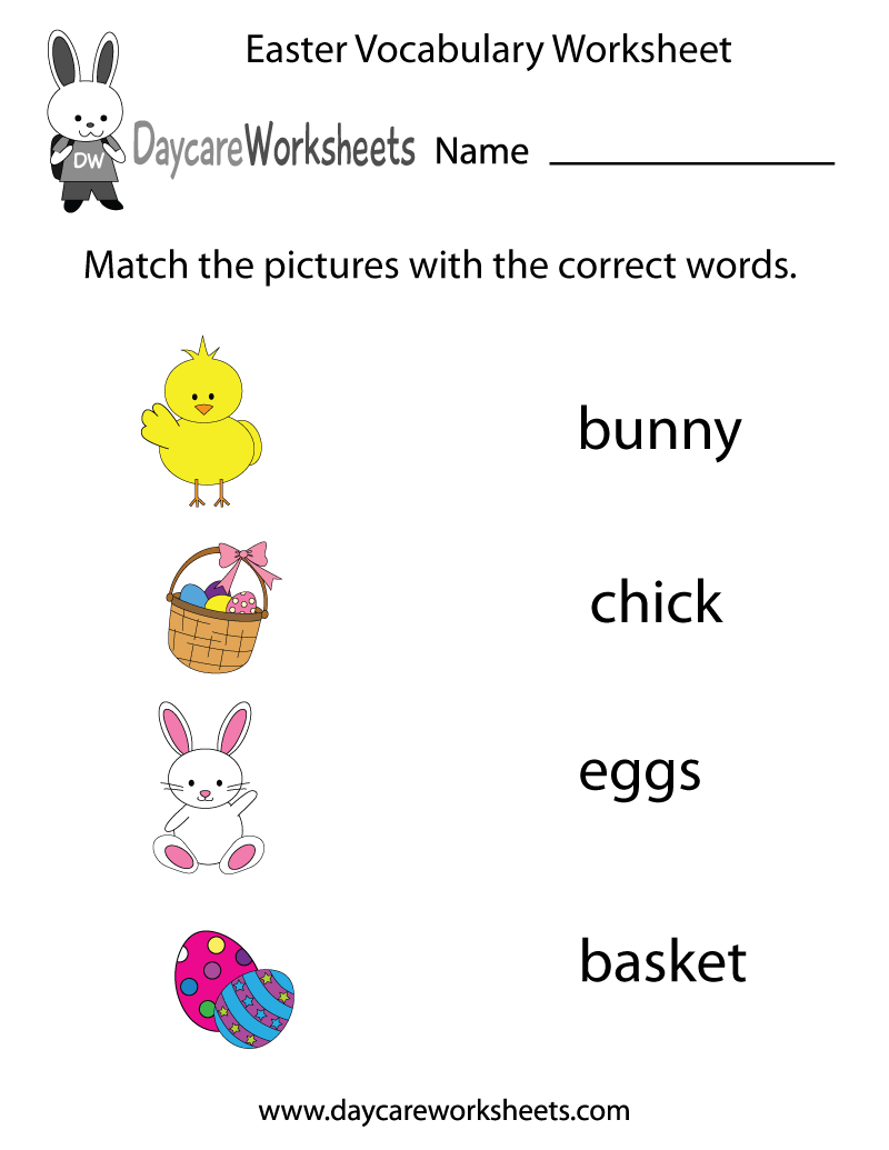 Easter Vocabulary Worksheet Easter Vocabulary Worksheet