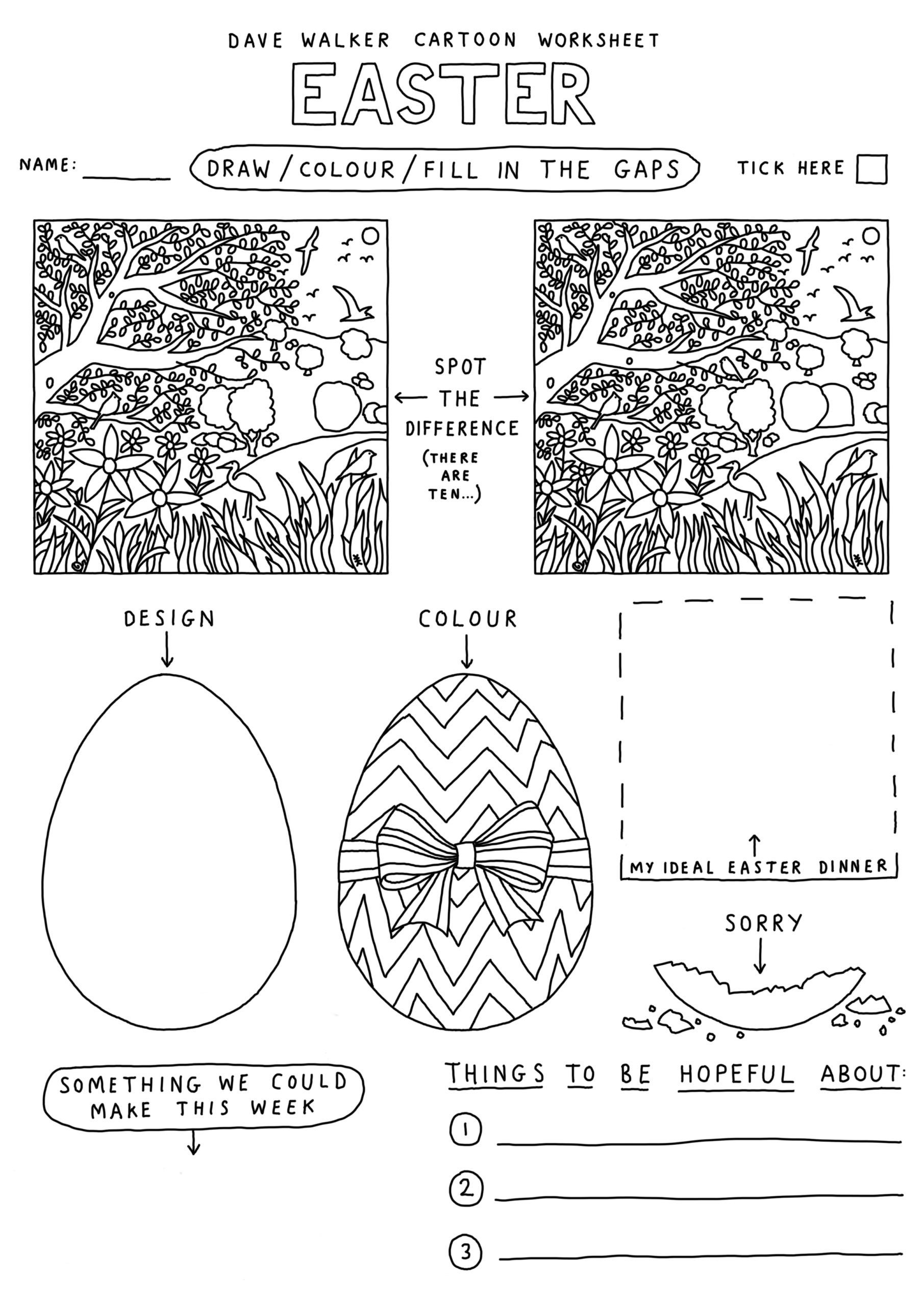 Easter Worksheet Easter Worksheet