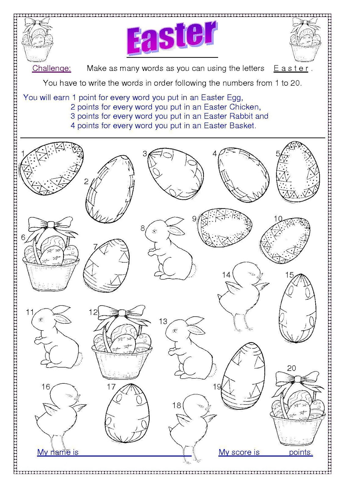 easter worksheets 2nd grade easter worksheets 2nd grade