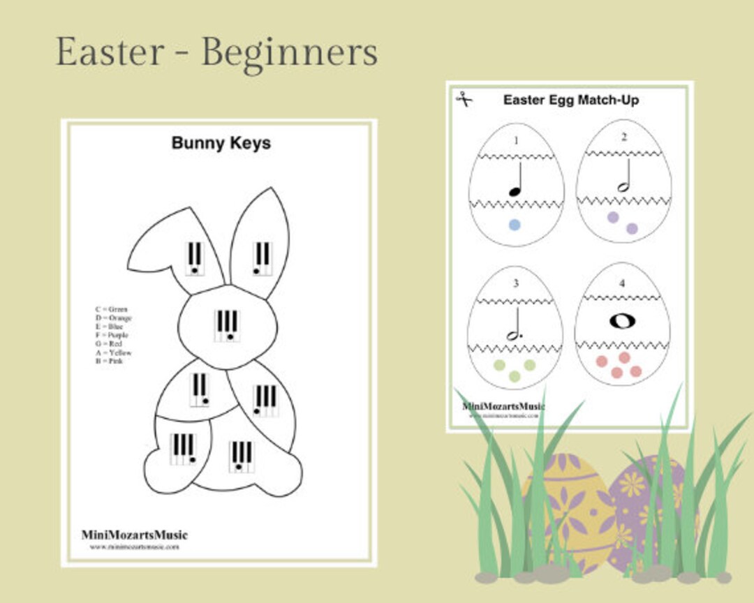 Easter Worksheets For Beginner Piano