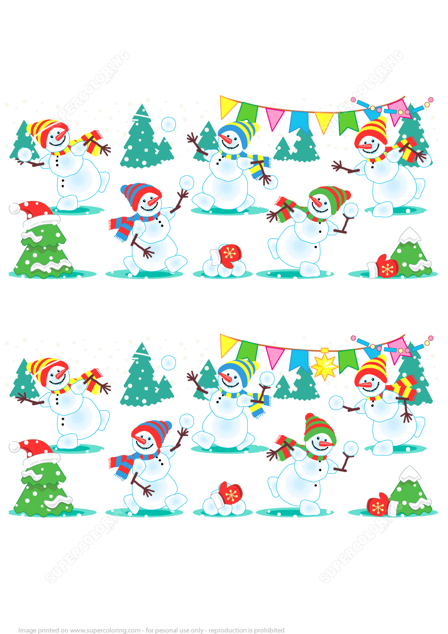 christmas spot the difference worksheets christmas spot the difference worksheets