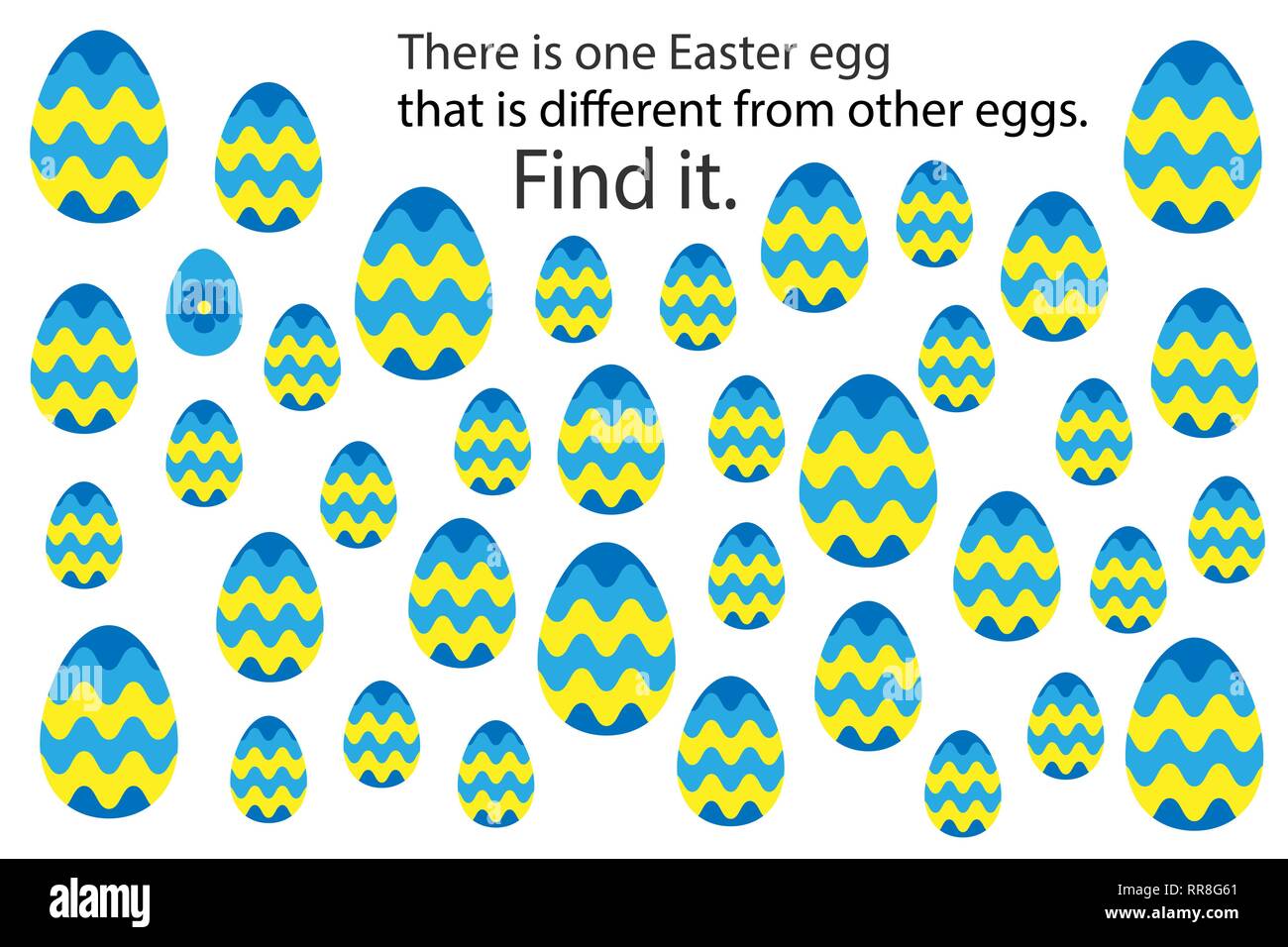 Find Decoration Easter Egg That Different Fun Education Puzzle Game For Children Preschool Worksheet Activity For Kids Task For The Development Of Image238060201