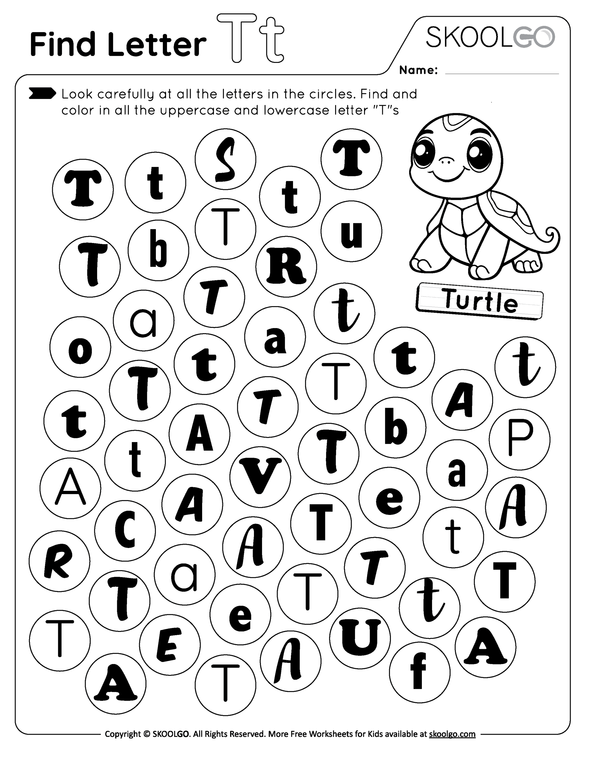 Find Letter T Find Letter T