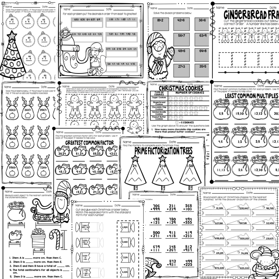 Fourth Grade Math Worksheets 3