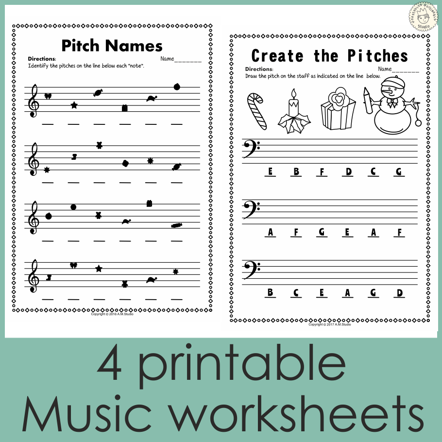 Free Chrishmas Music Worksheets
