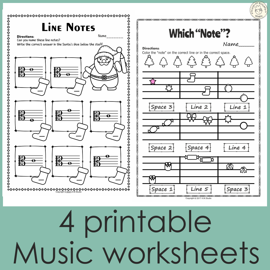 Free Chrishmas Music Worksheets