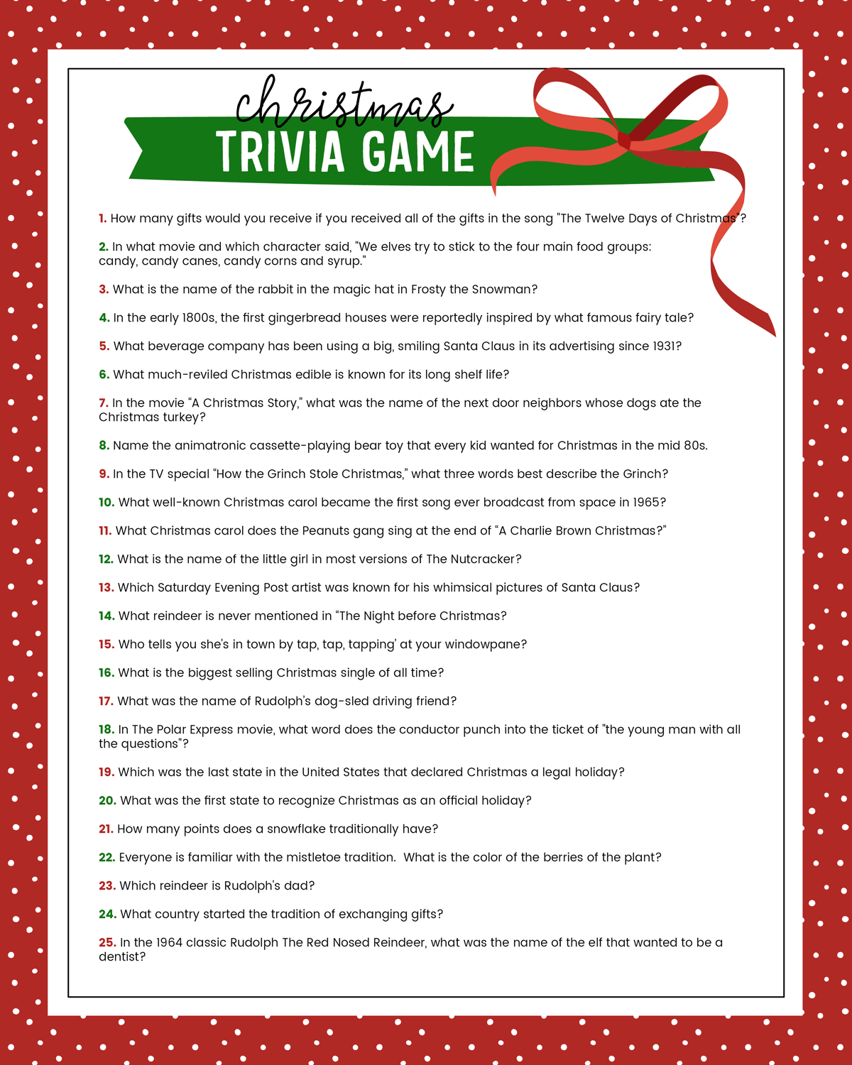 christmas trivia worksheets christmas trivia worksheets