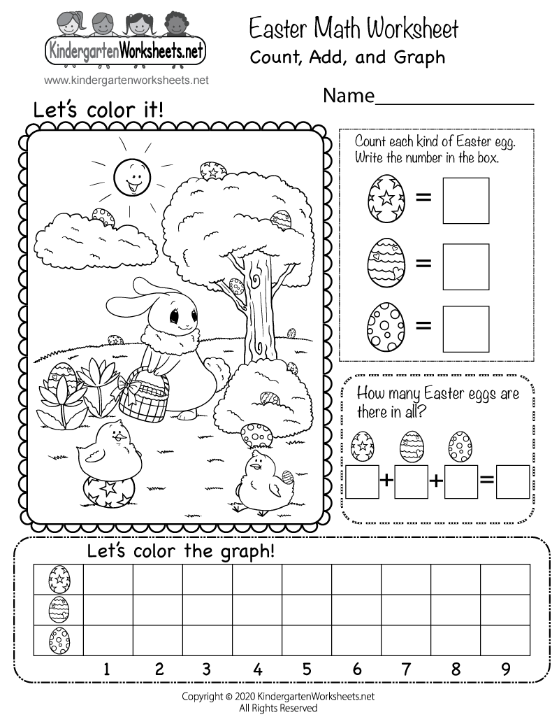Free Easter Math Worksheet