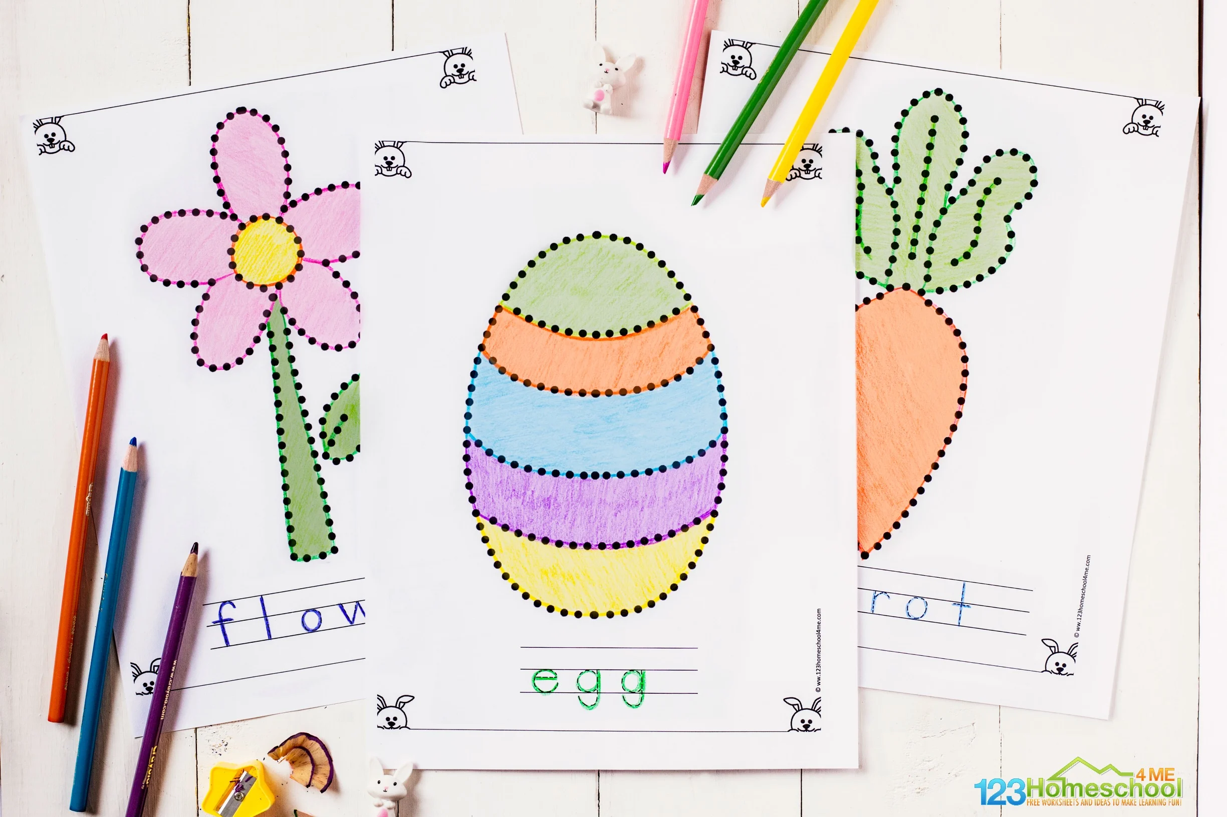 easter egg tracing worksheets