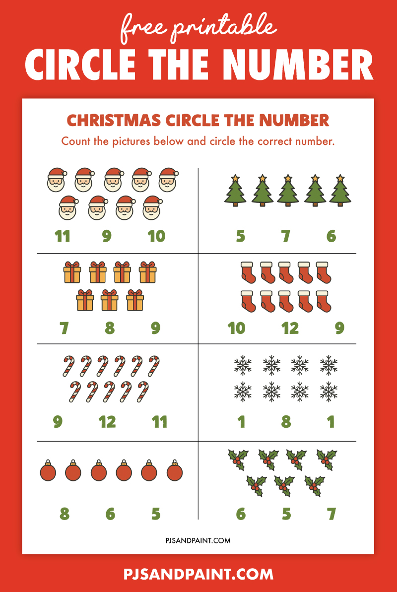 Free Printable Christmas Count The Number Worksheet Free Printable Christmas Count The Number Worksheet