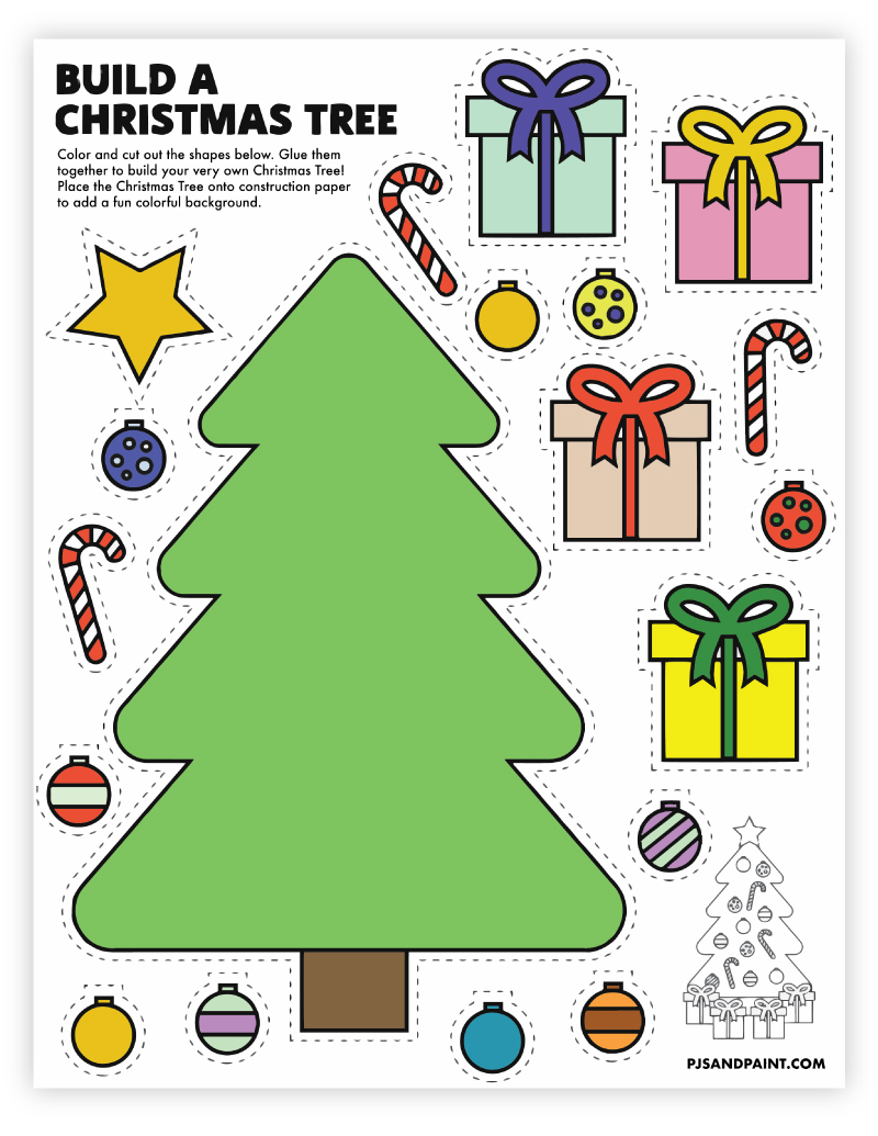 Free Printable Christmas Themed Cut And Paste Projects Free Printable Christmas Themed Cut And Paste Projects