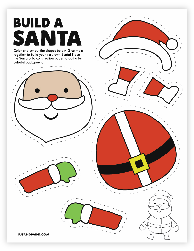 christmas cut and paste worksheets
