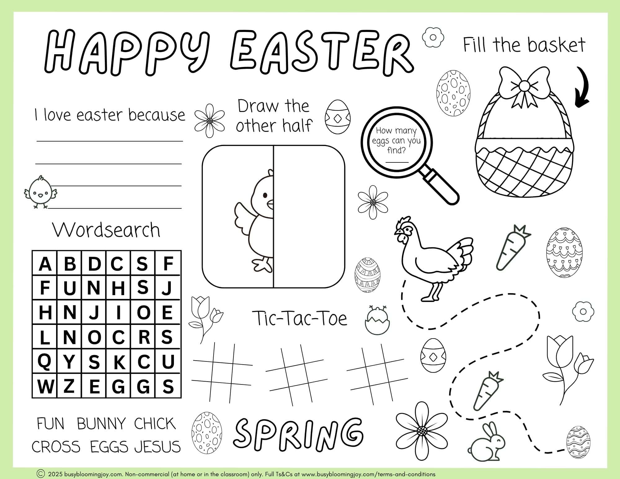 Free Printable Easter Activity Placemats Free Printable Easter Activity Placemats