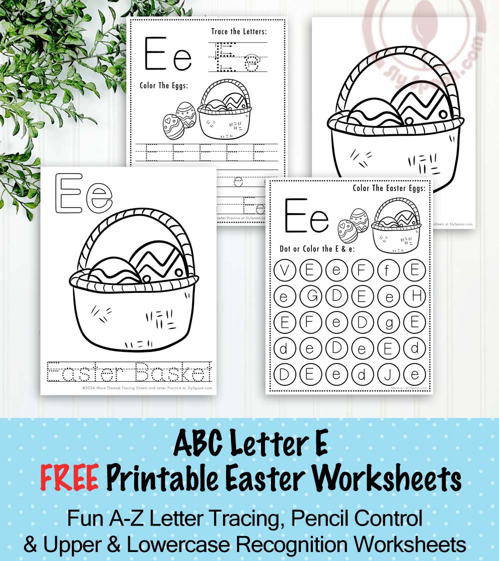 Free Printable Easter Letter E Worksheets