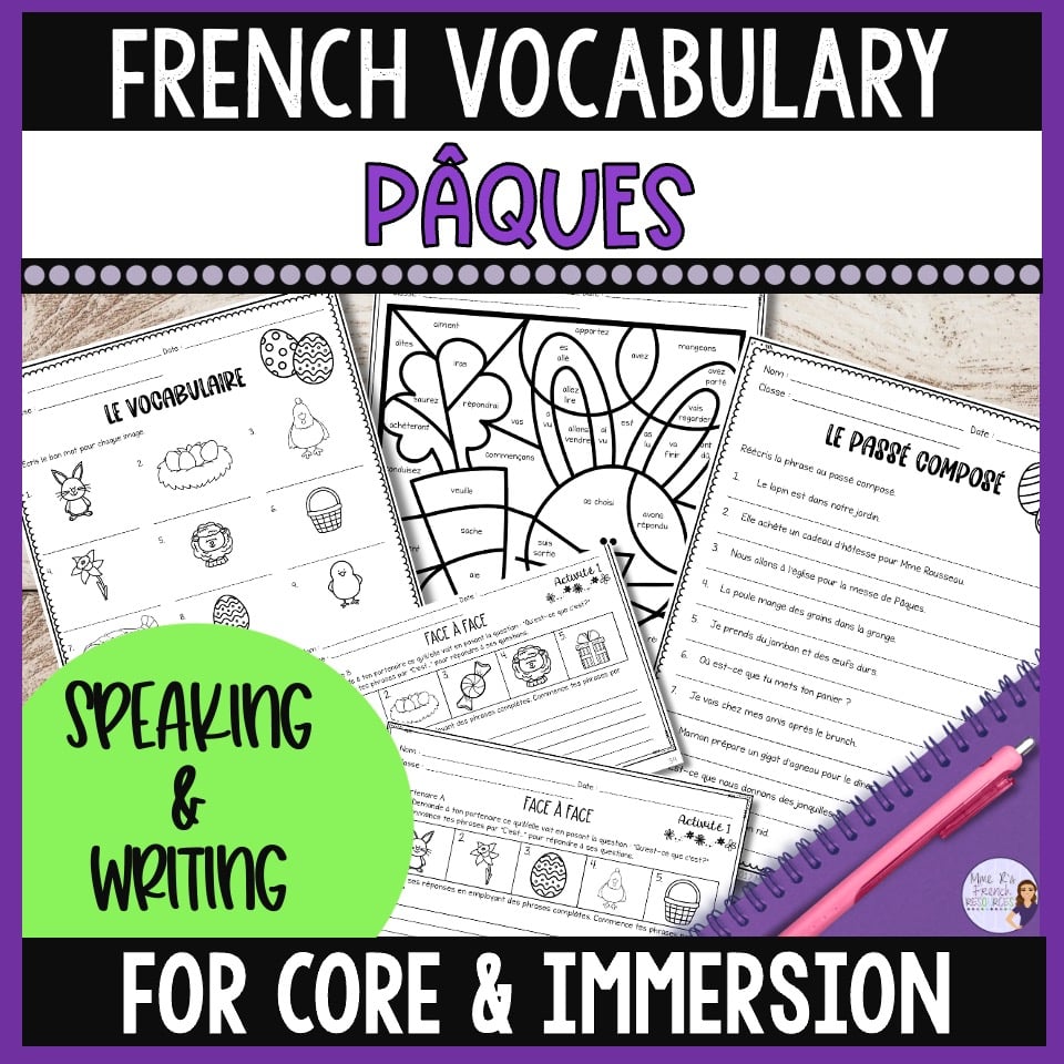french easter worksheets
