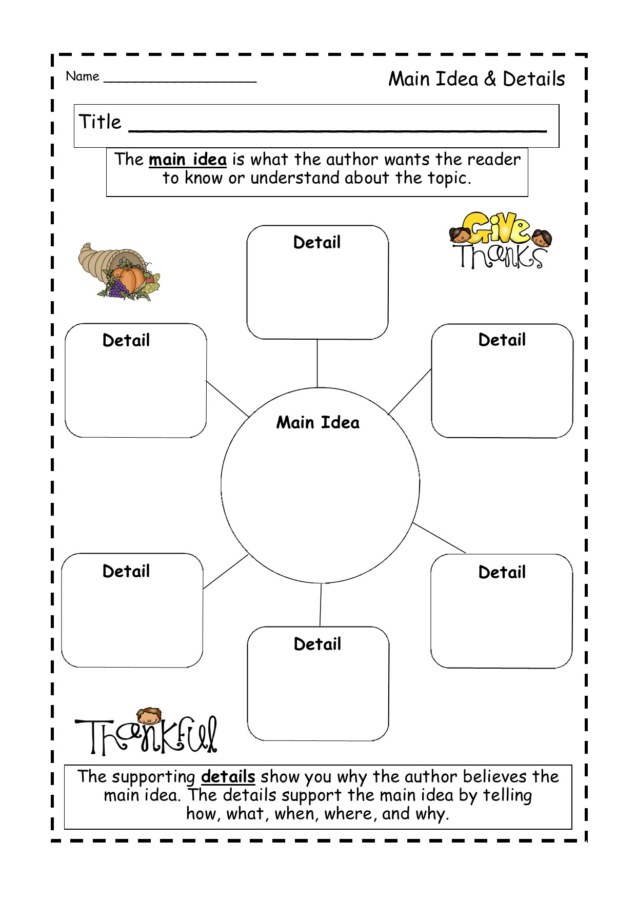 Giving Thanks For Any Thanksgiving Book Main Idea Retell Summarize Sequence Giving Thanks For Any Thanksgiving Book Main Idea Retell Summarize Sequence