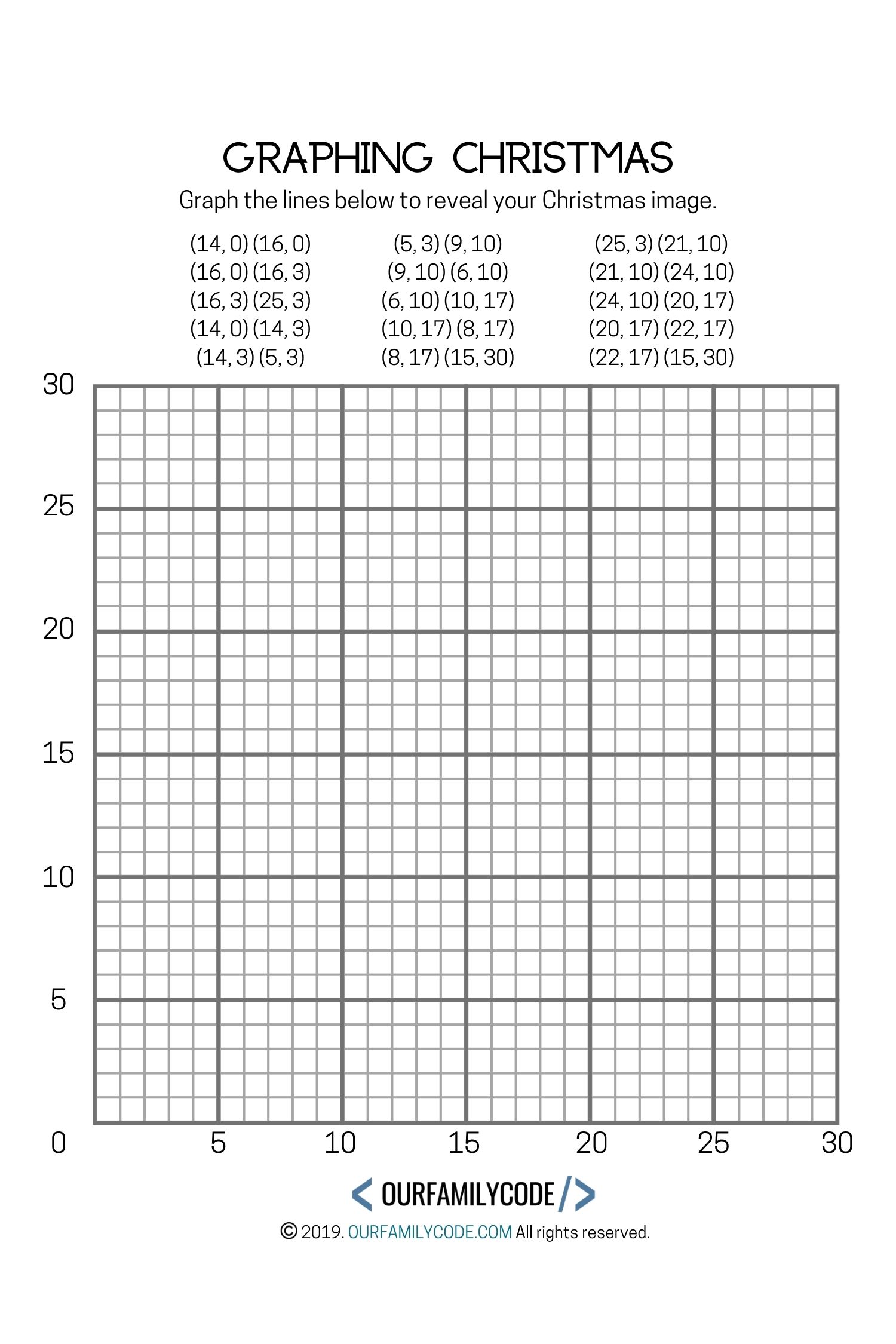 Graphing Christmas Coordinates Math Art Activity