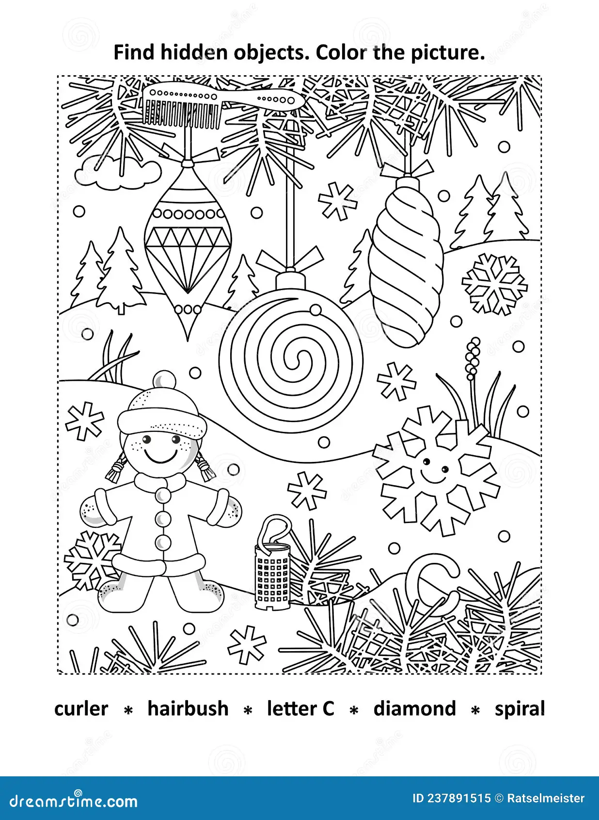 christmas hidden objects worksheets christmas hidden objects worksheets
