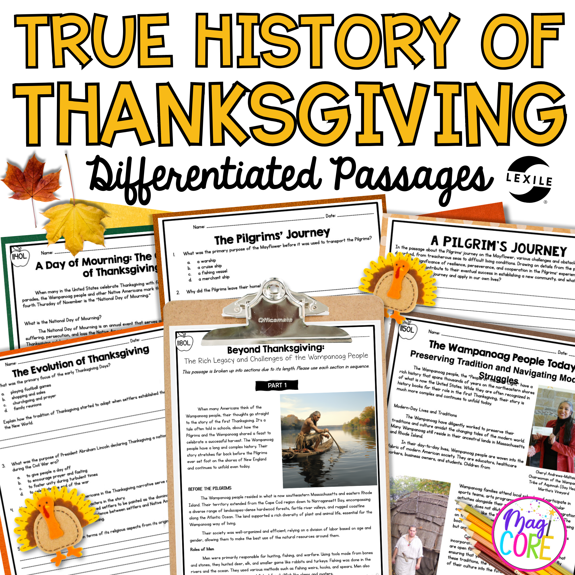 first thanksgiving reading comprehension worksheet