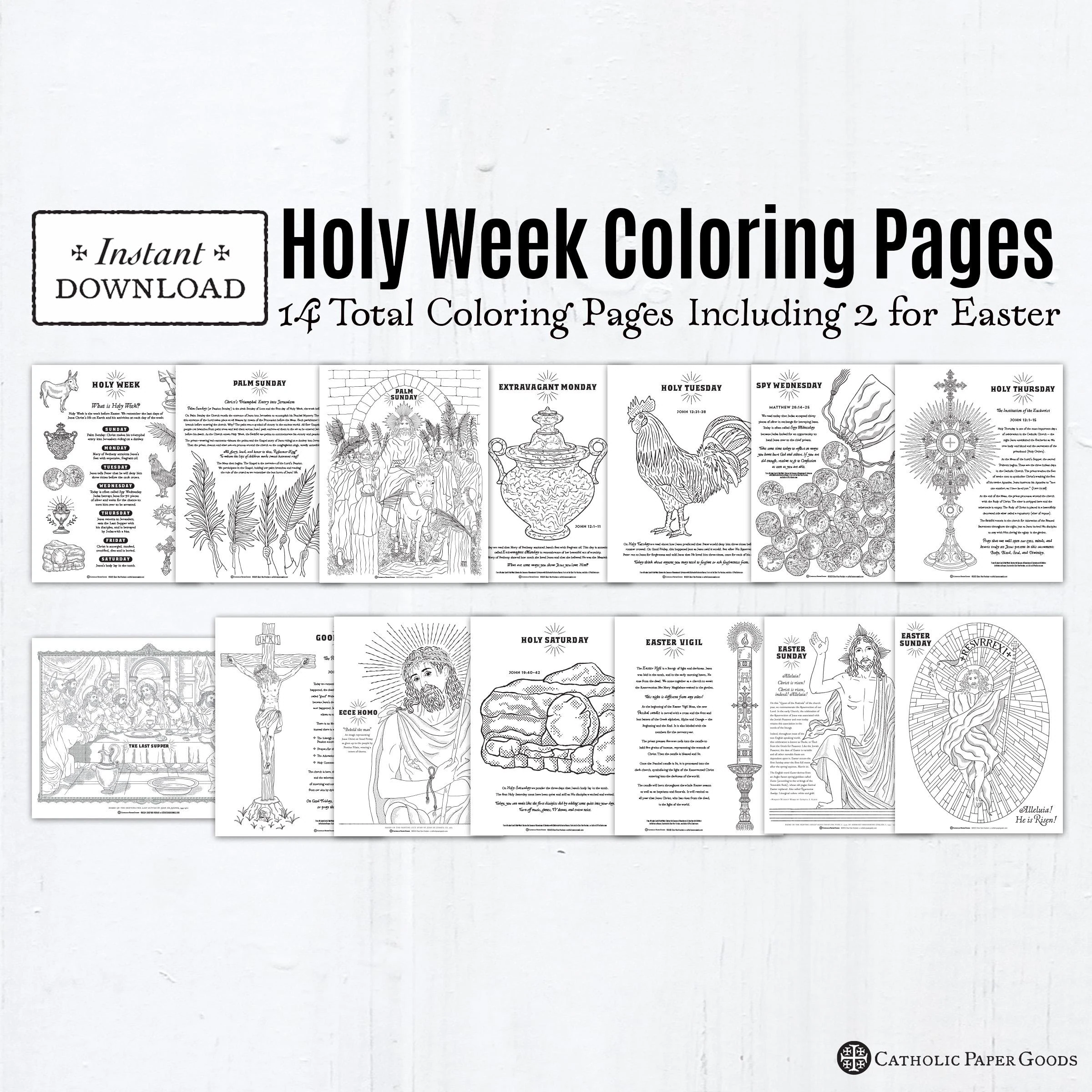 Holy Week Coloring Pages Catholic Easter Holy Week Coloring Pages Catholic Easter