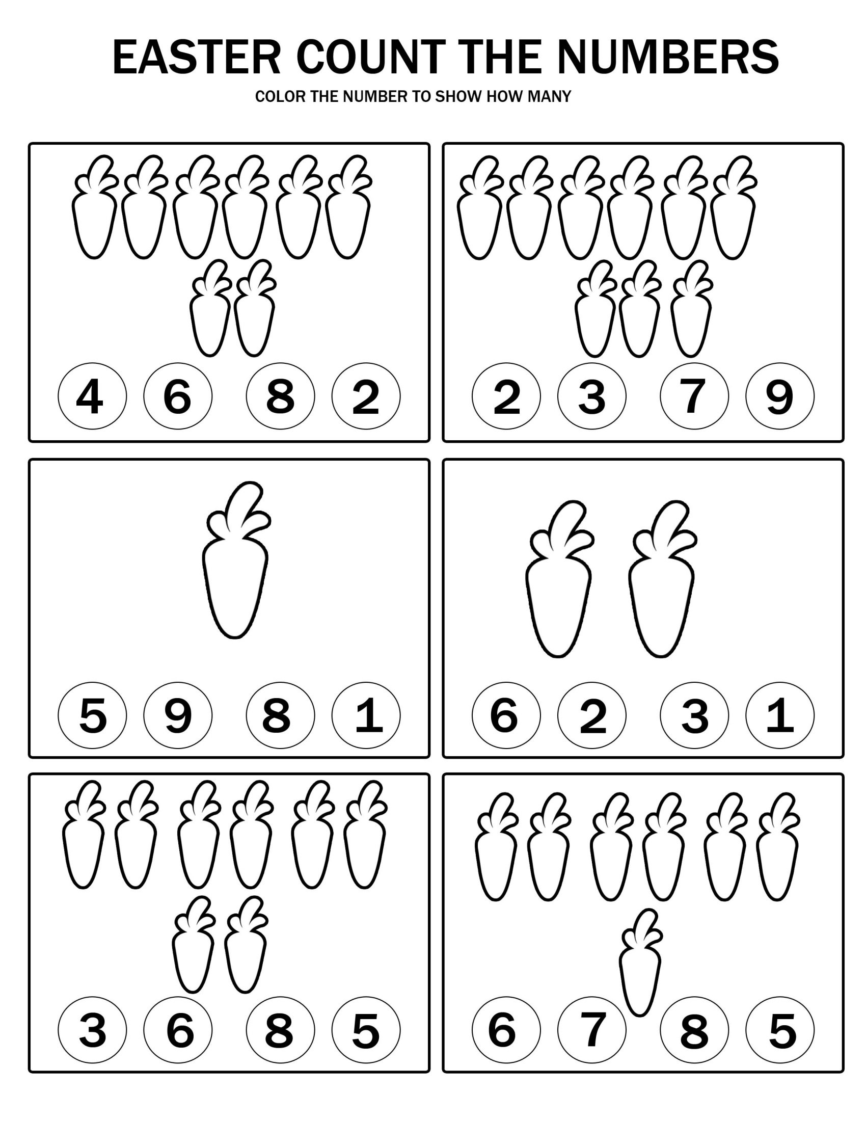 Hop Into The Holiday Spirit With Our Easter Count Numbers Worksheets These Fun And Engaging Workshe