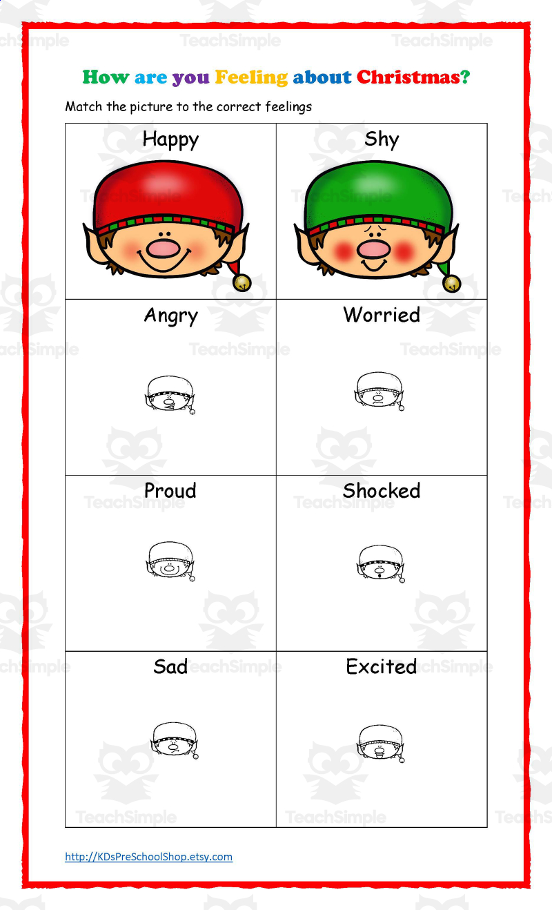 How Are You Feeling About Christmas Emotions Worksheet How Are You Feeling About Christmas Emotions Worksheet