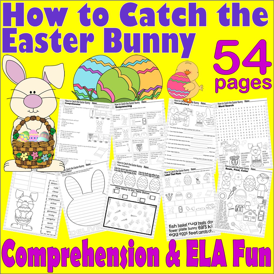 How To Catch The Easter Bunny Read Aloud Book Study Companion Comprehension Worksheets