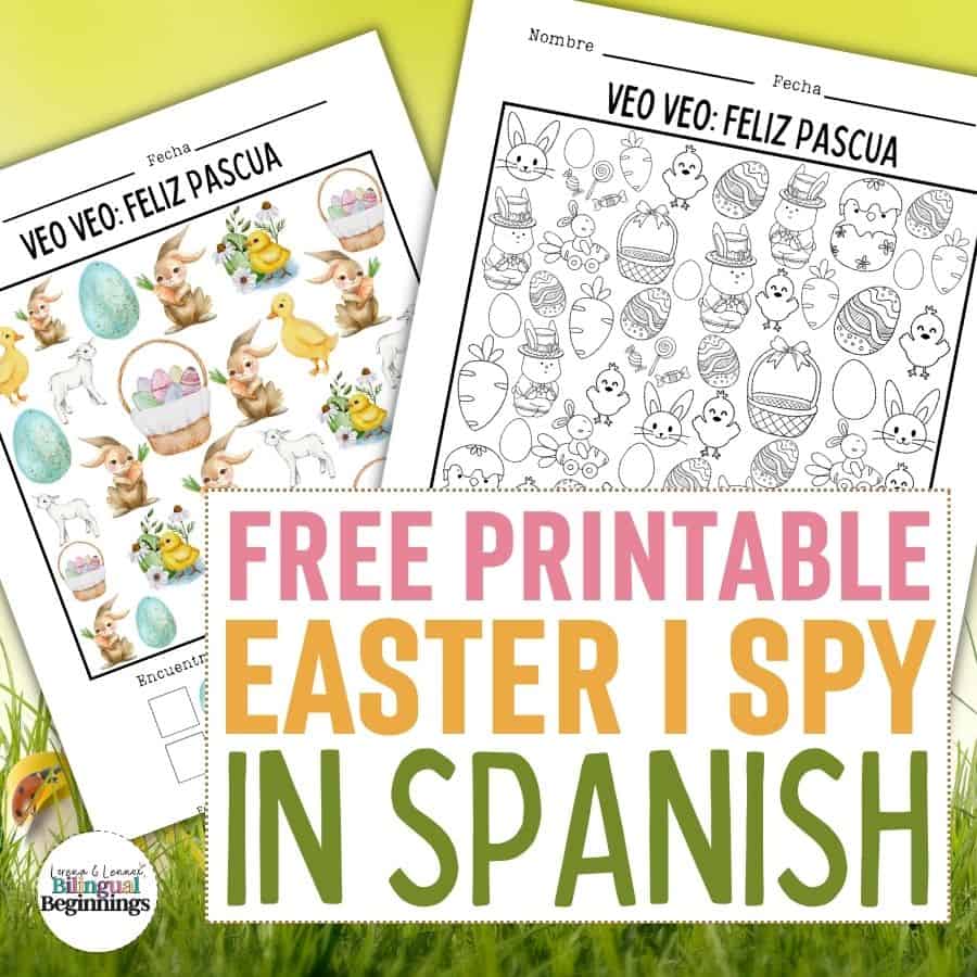 I Spy Easter Free Printable In Spanish I Spy Easter Free Printable In Spanish