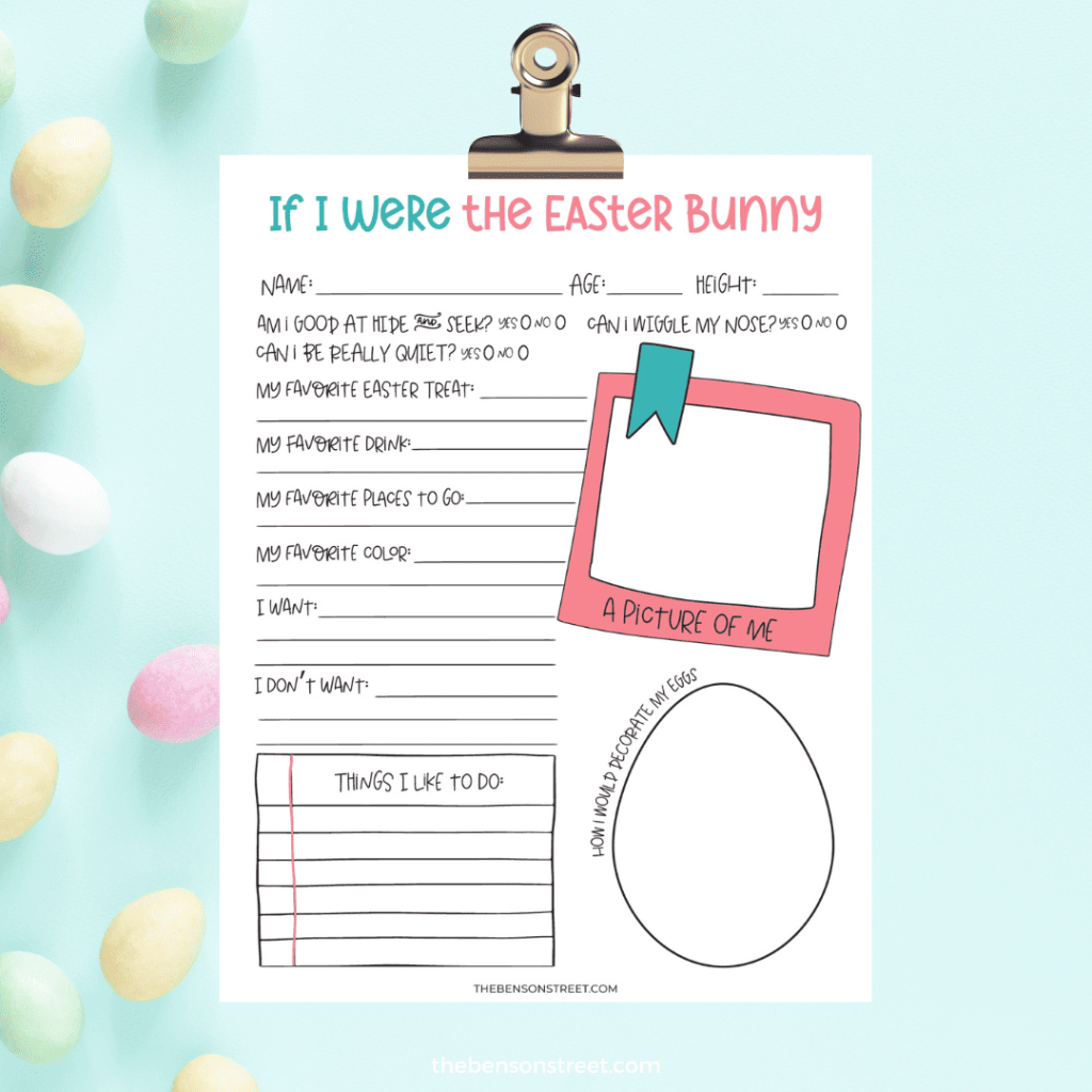 If I Were The Easter Bunny Worksheet Free Printable