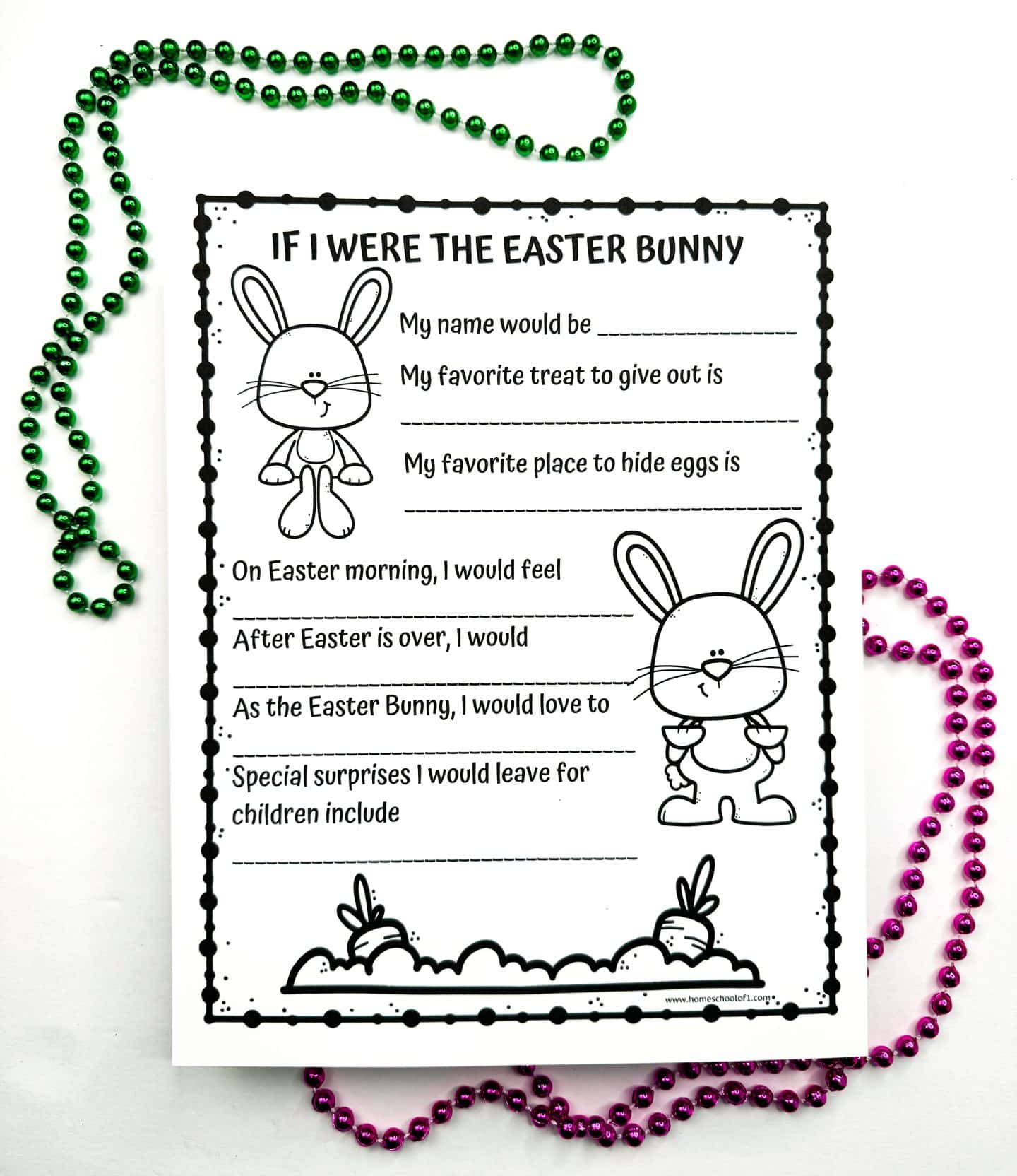 easter fill in the blank worksheets