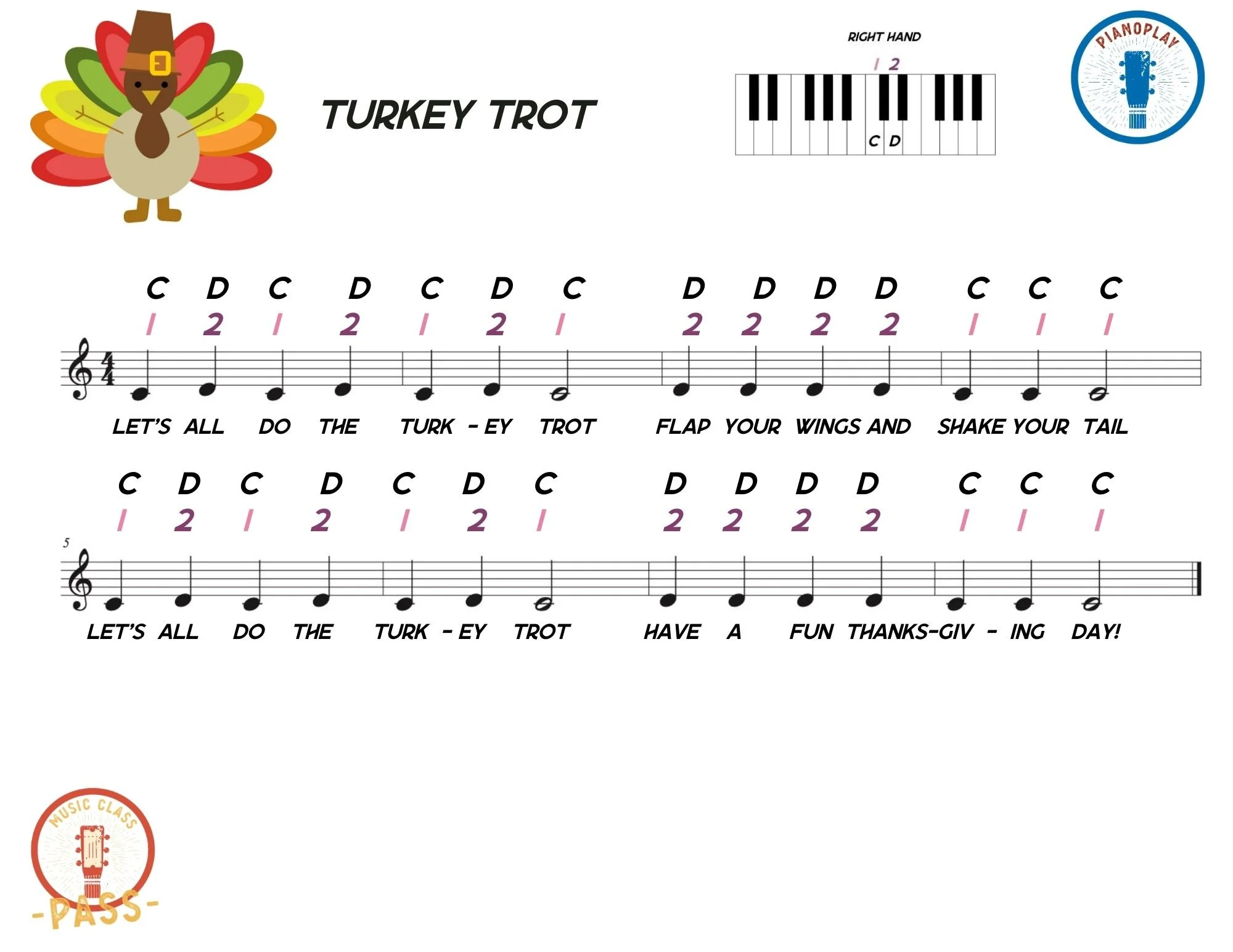Kids Thanksgiving Piano Songs