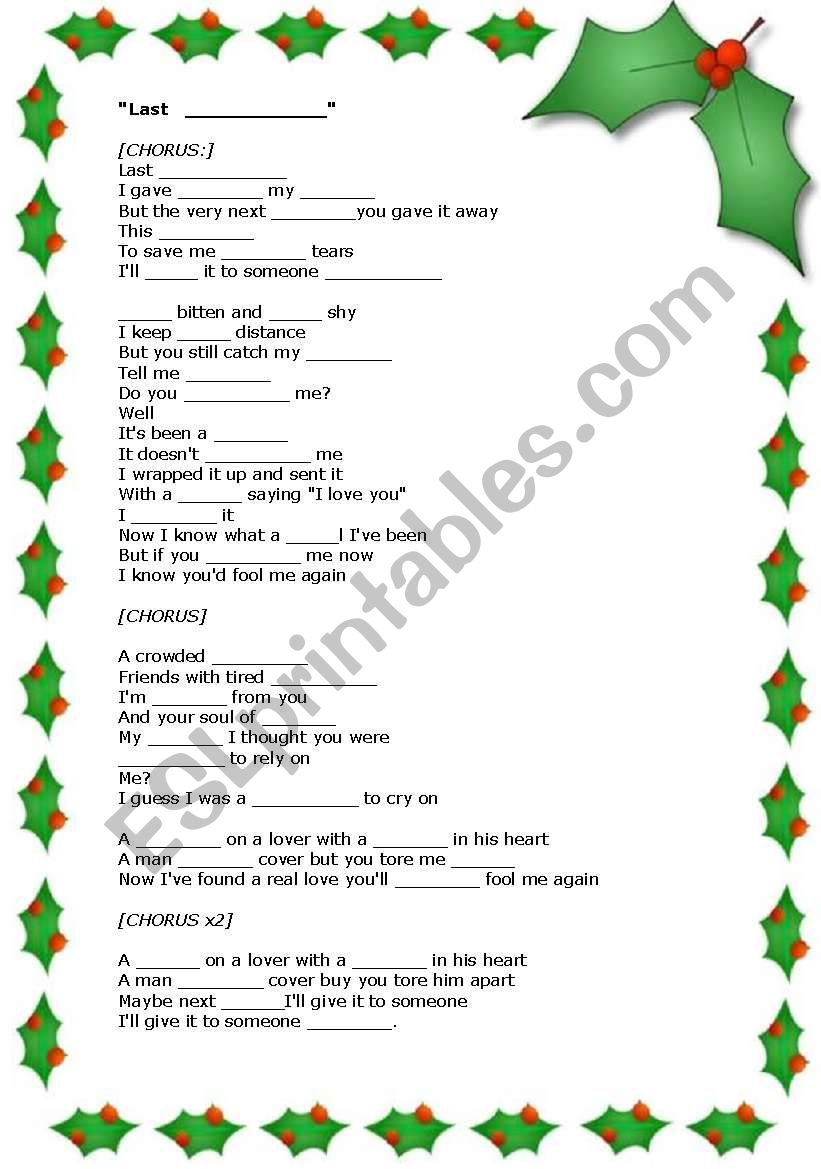 LAST CHRISTMAS 348585 LAST CHRISTMAS 348585