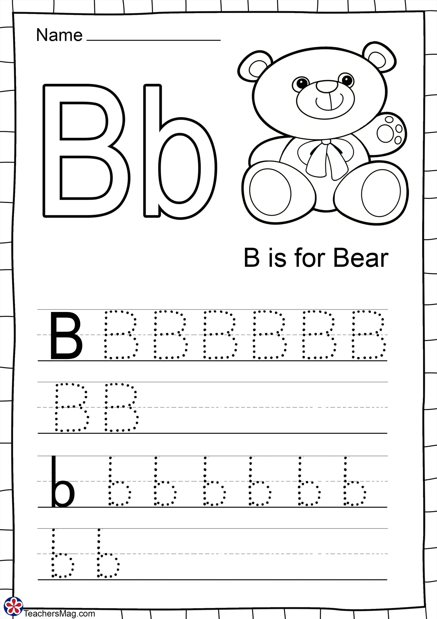 Letter B Free Worksheets Letter B Free Worksheets