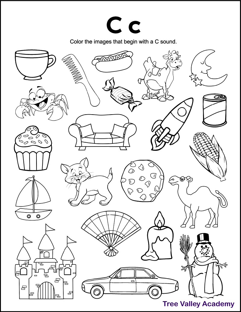 Letter C Sound Worksheets Letter C Sound Worksheets
