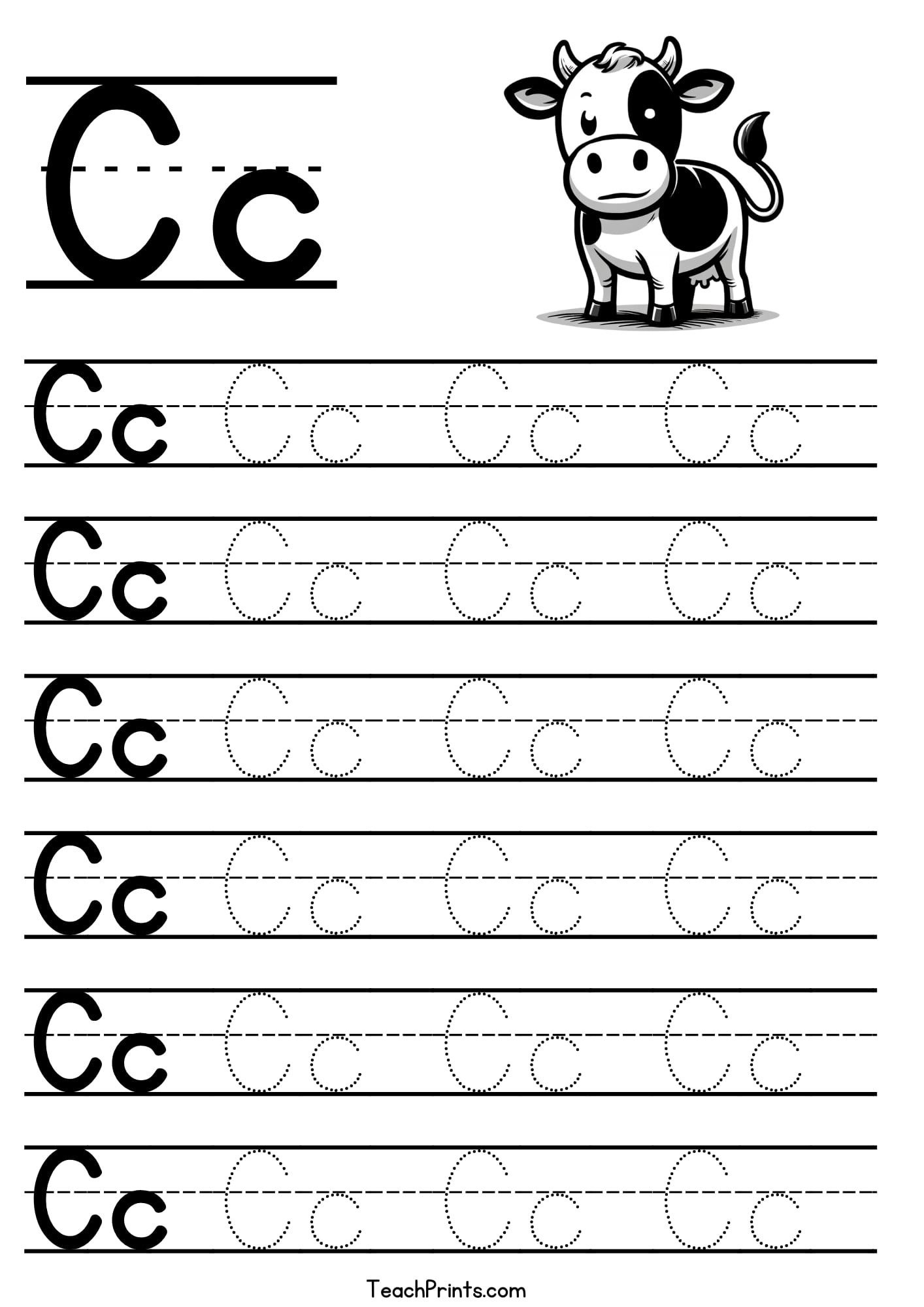 Letter C Tracing Sheets Letter C Tracing Sheets