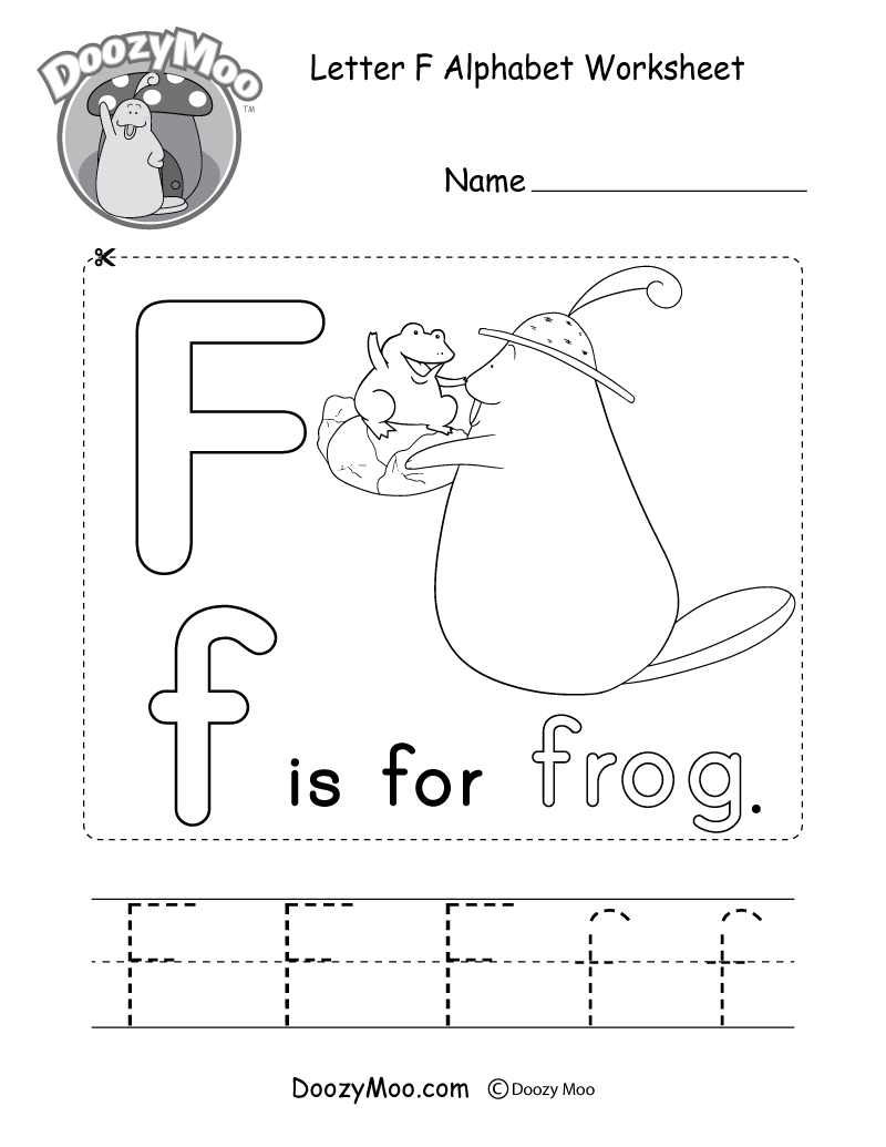 Letter F Alphabet Worksheet Letter F Alphabet Worksheet