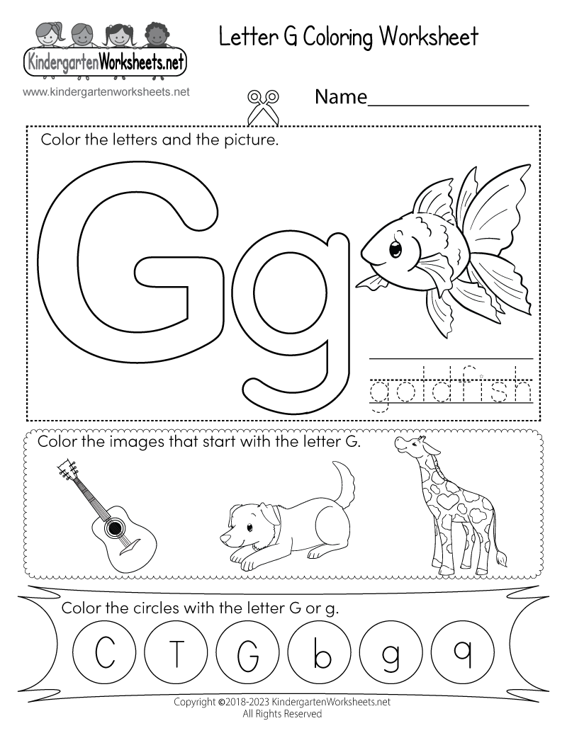 Letter G Coloring Worksheet Printable Letter G Coloring Worksheet Printable