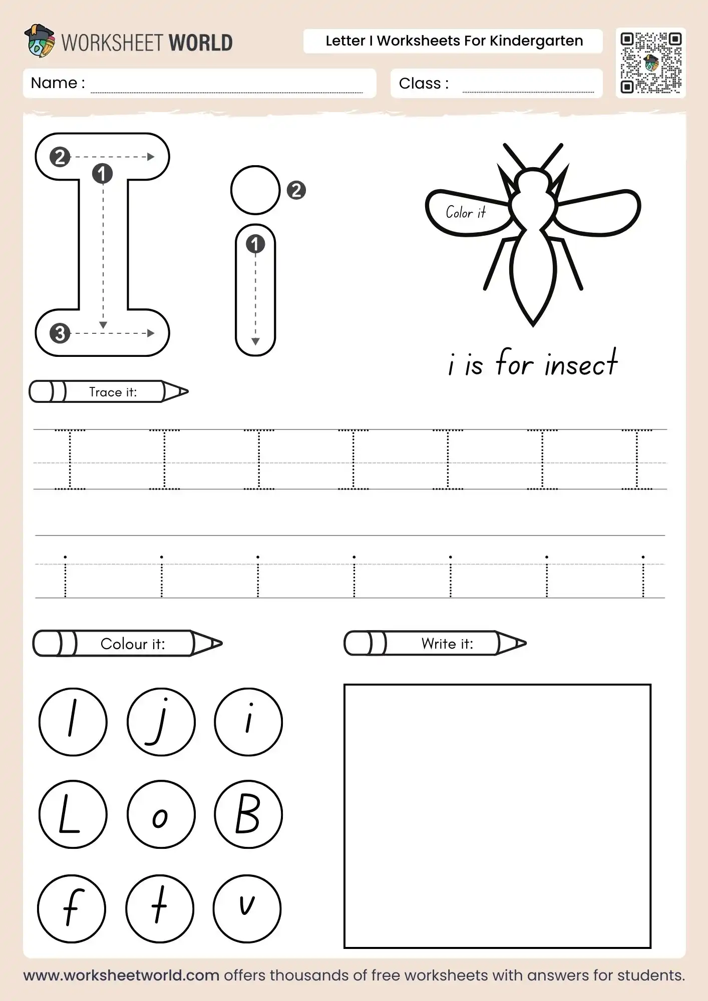 Letter I Worksheets For Kindergarten Letter I Worksheets For Kindergarten