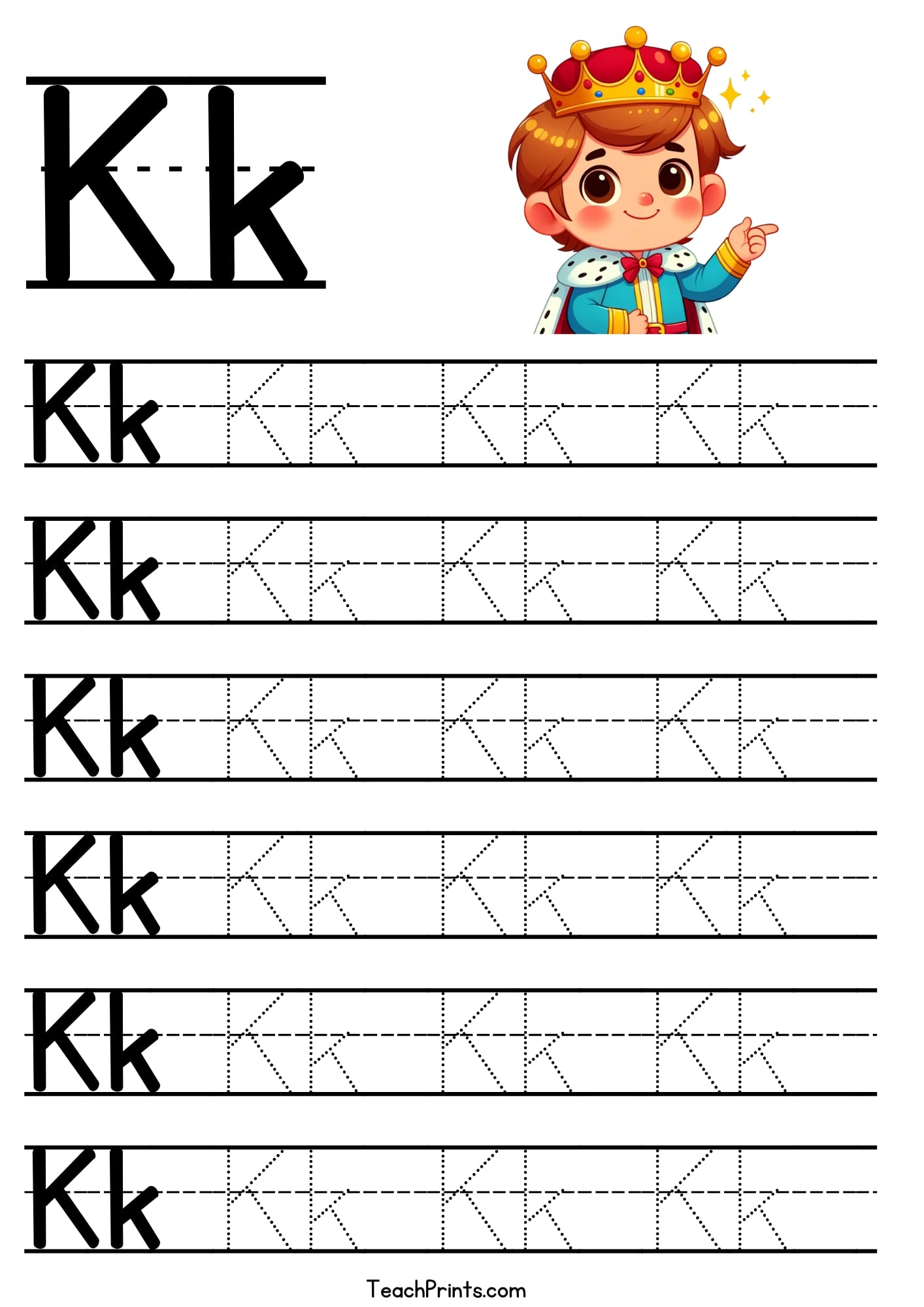 Letter K Tracing Sheets