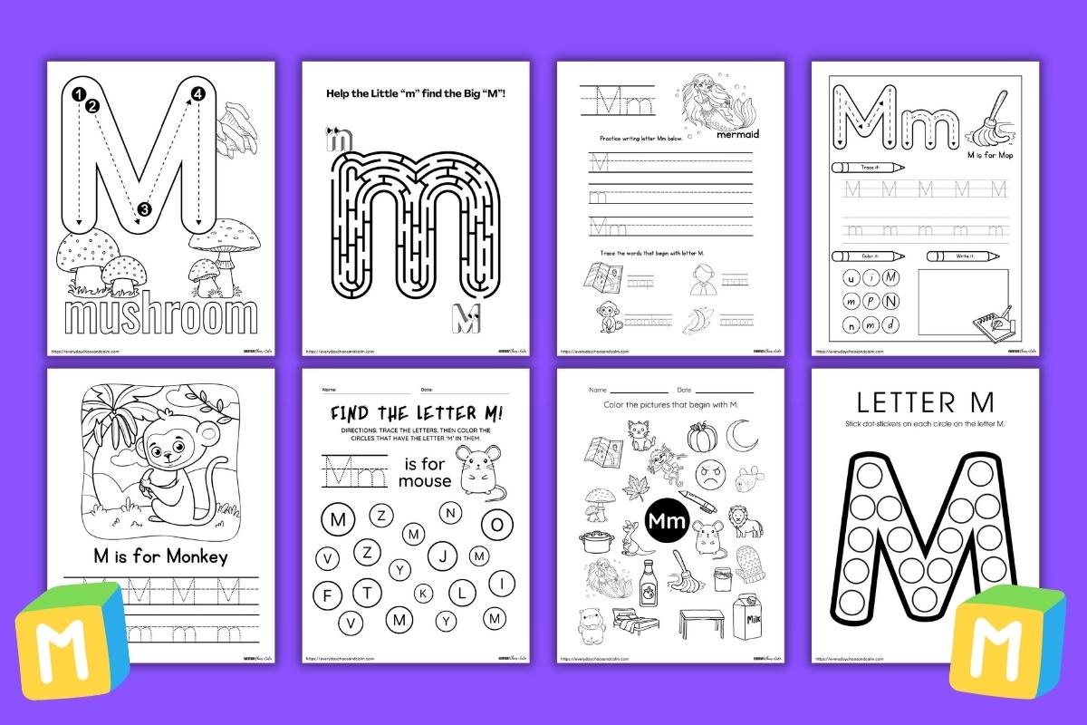 Letter M Worksheets