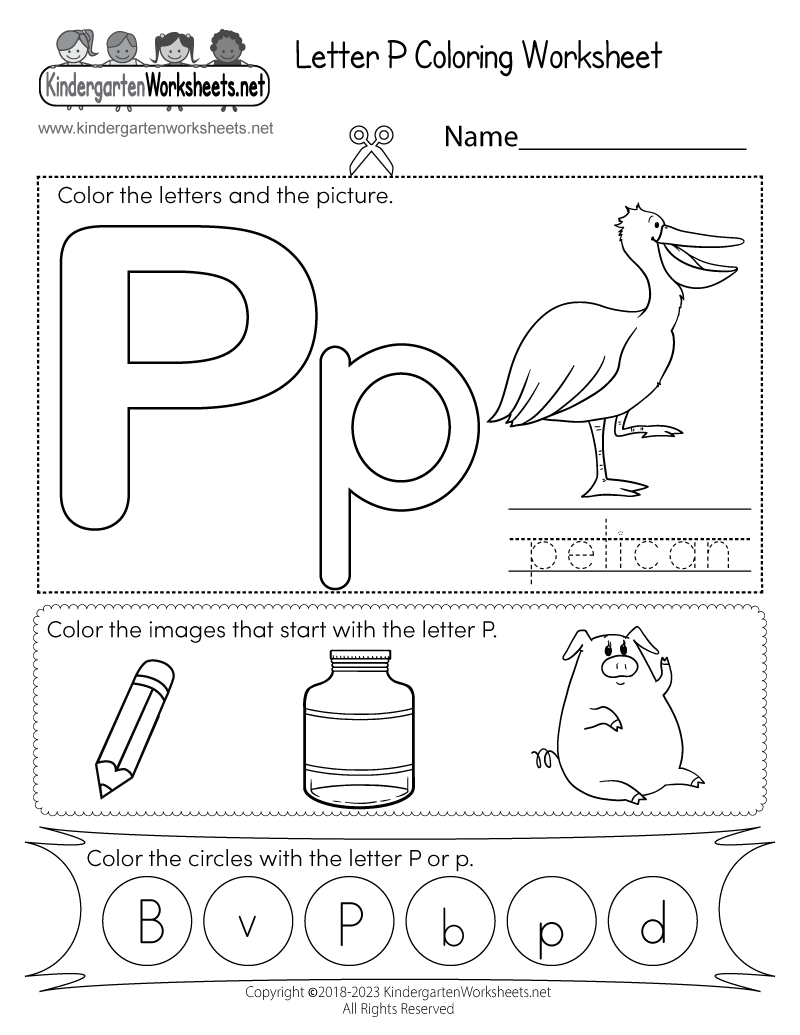Letter P Coloring Worksheet Letter P Coloring Worksheet