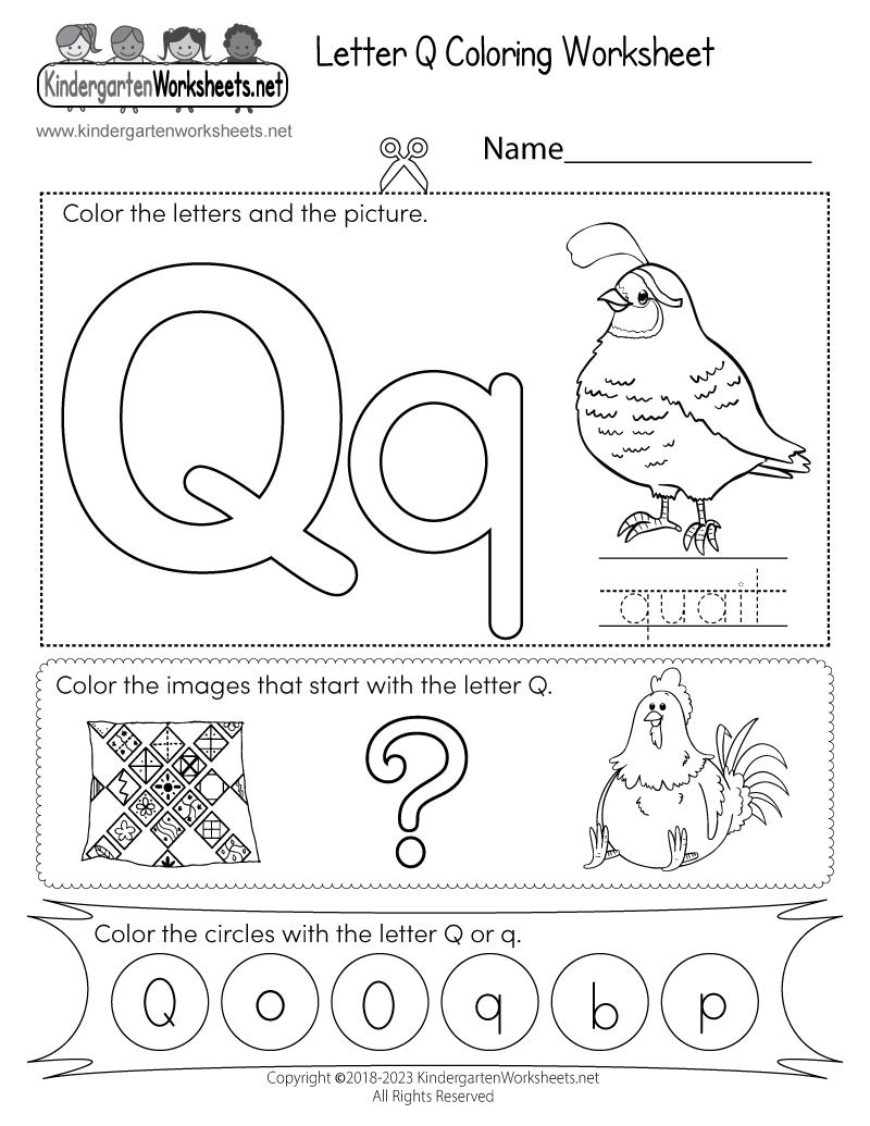 Letter Q Coloring Worksheet Letter Q Coloring Worksheet