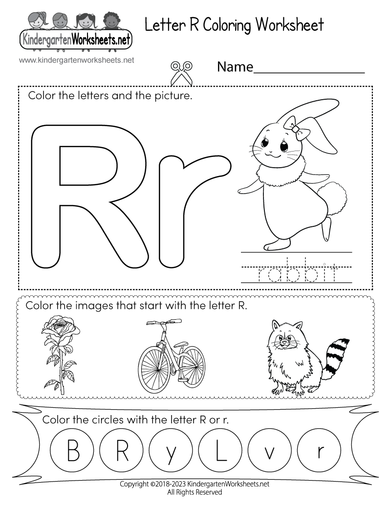 Letter R Coloring Worksheet Letter R Coloring Worksheet