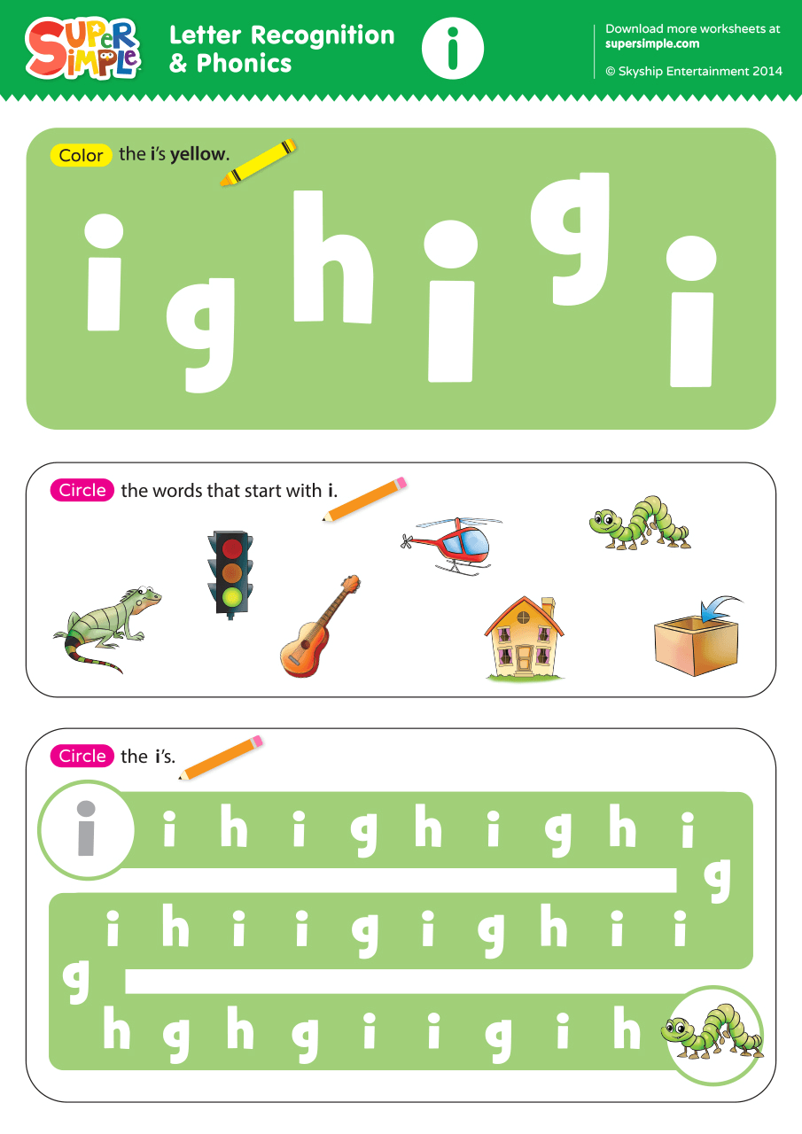 Letter Recognition Phonics Worksheet I Lowercase Letter Recognition Phonics Worksheet I Lowercase