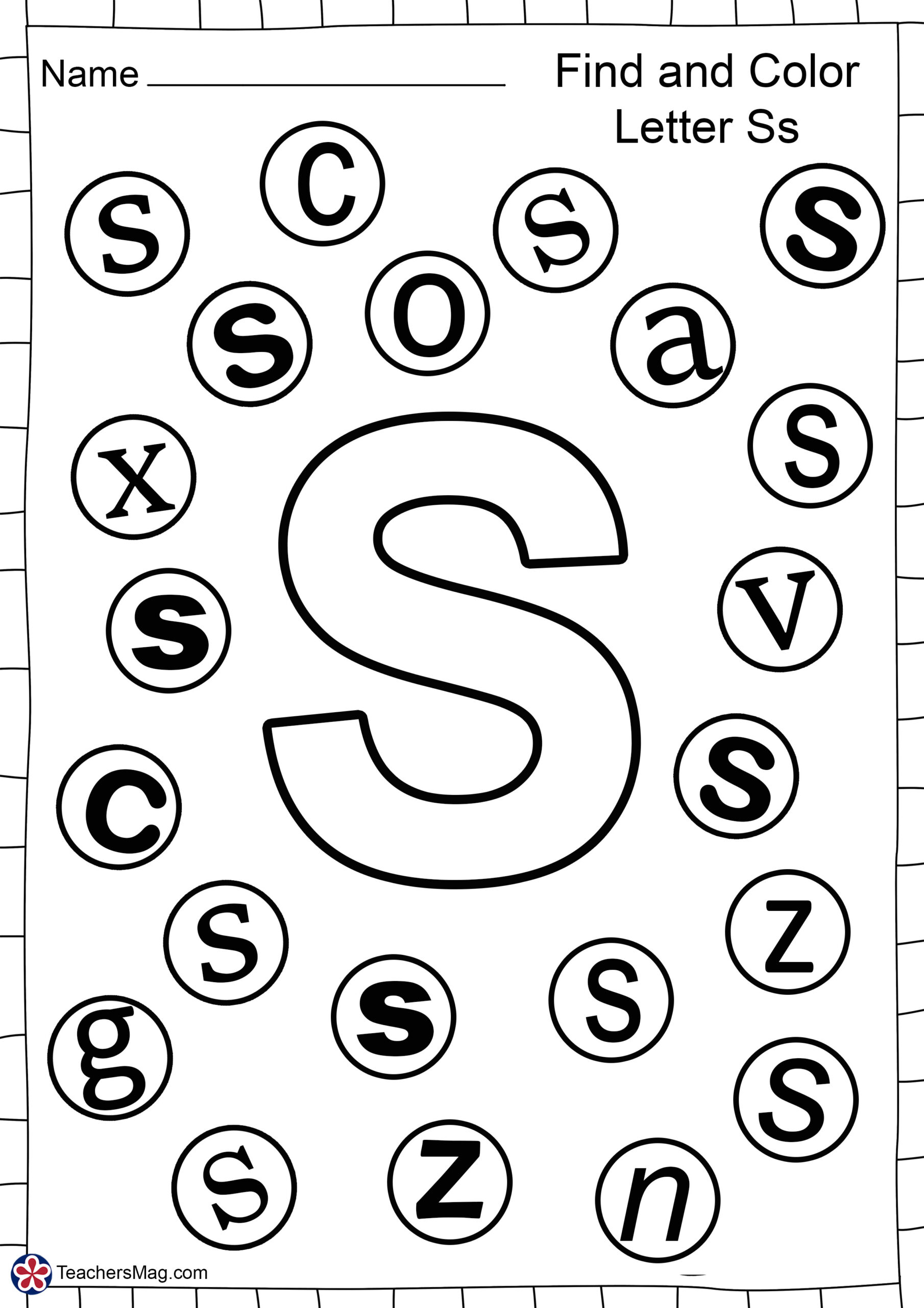 Letter S Free Worksheets